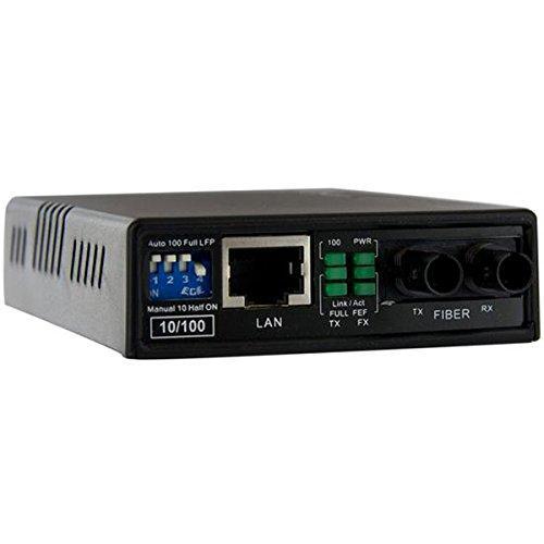 StarTech.com 10/100 Mbps Ethernet to Fiber Optic Media Converter - ST Multimode - 1310nm - 2km - Full/Half Duplex (MCM110ST2)-FoxTI