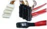 TMC I2629-xMC - SFF-8086 to (4) SFF-8482 fanout cable. INT MINI SAS 26-4x SAS 29 w/power, 0.5M