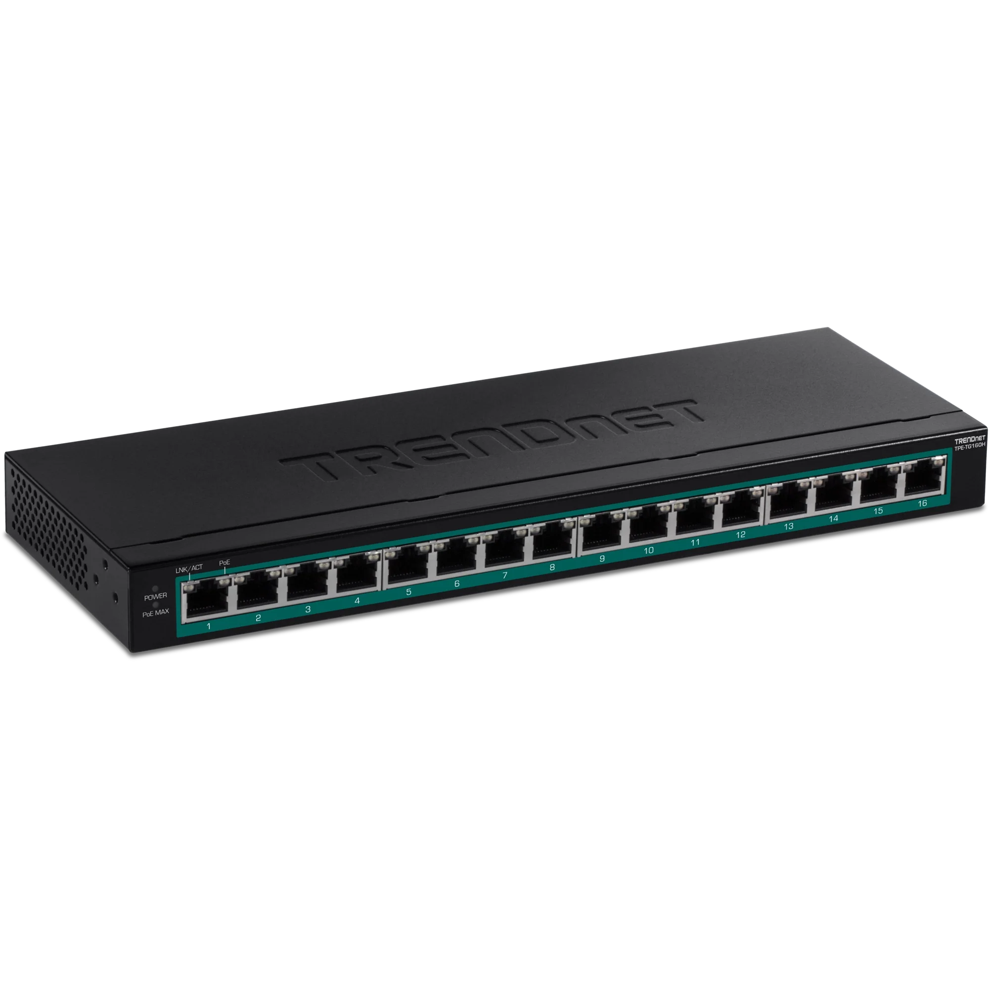 TRENDnet TPE-TG160H 16-Port Gigabit PoE+ Switch(123W)