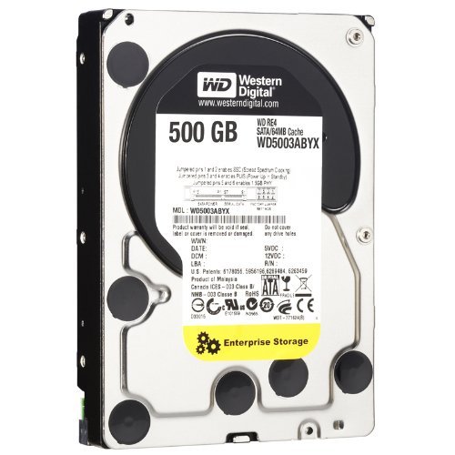 Western Digital WD5003ABYX 3.5" RE4 SATA 500GB SATA 3Gb/s 7200 64MB RE4 Server Hard Drive