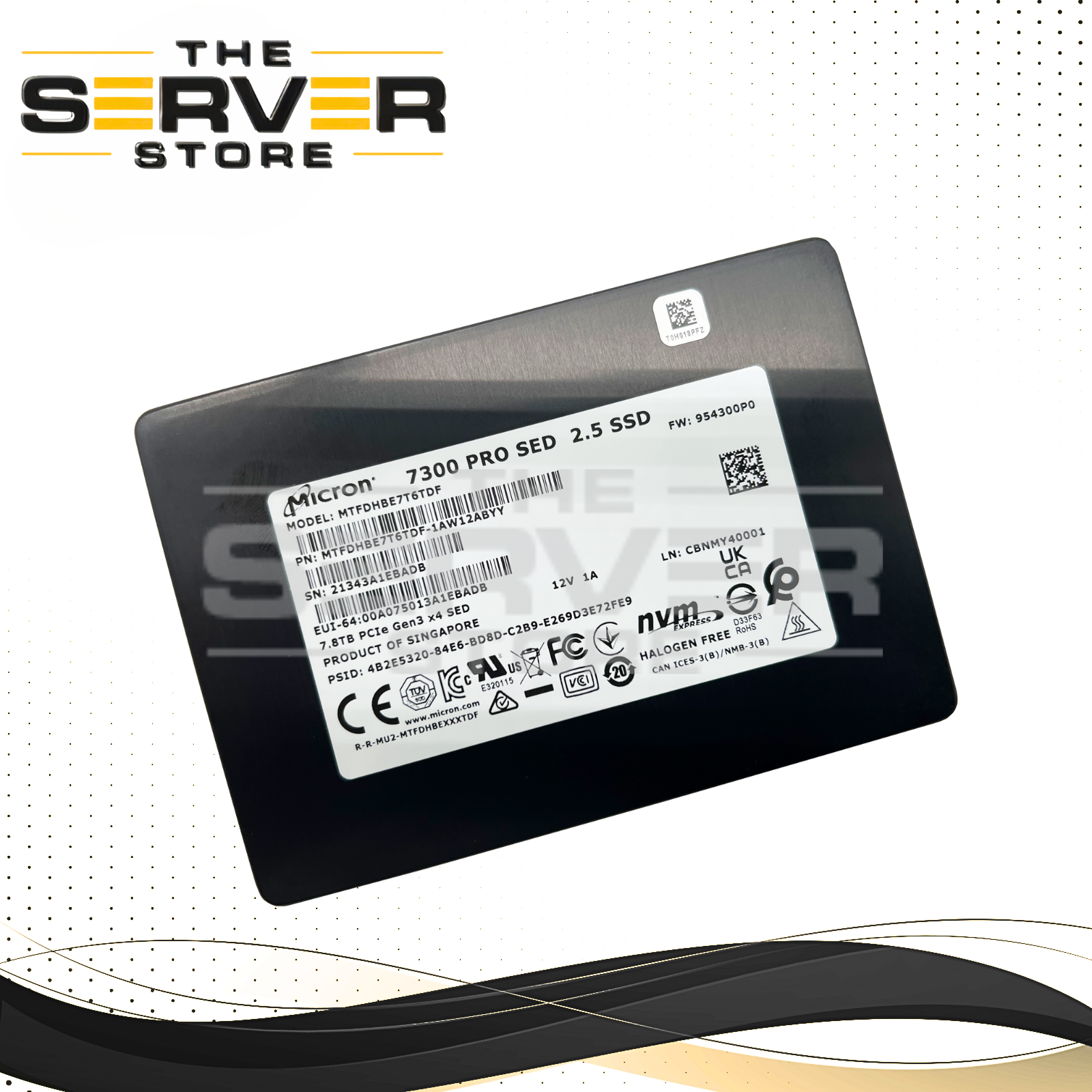 Micron 7.68TB NVMe U.2 MU PCIe G3 x4 SFF 2.5" SSD 7300 PRO Series MTFDHBE7T6TDF