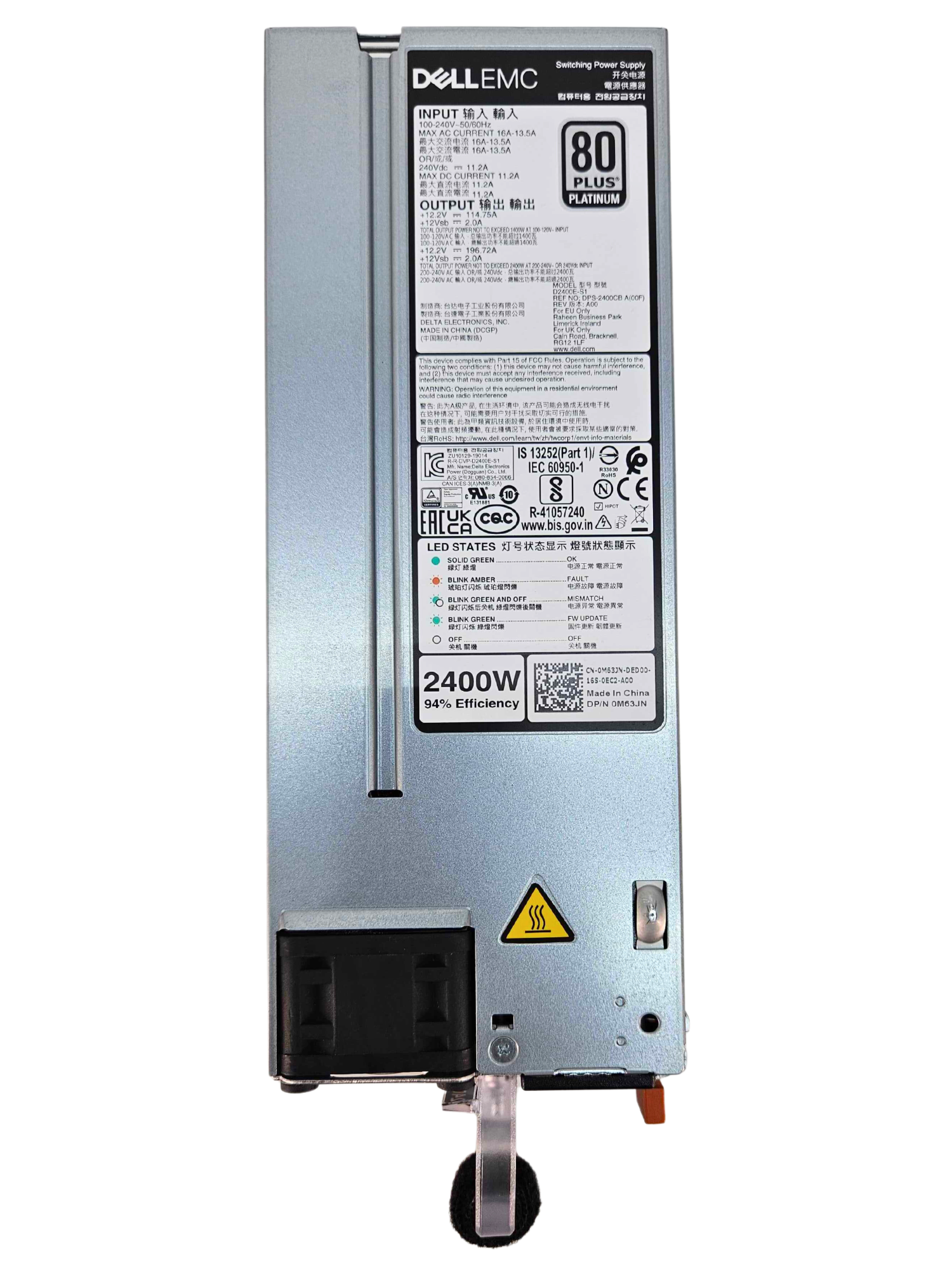 Dell R750/R7525 2400W 80Plus Platinum Power Supply (D2400E-S1)