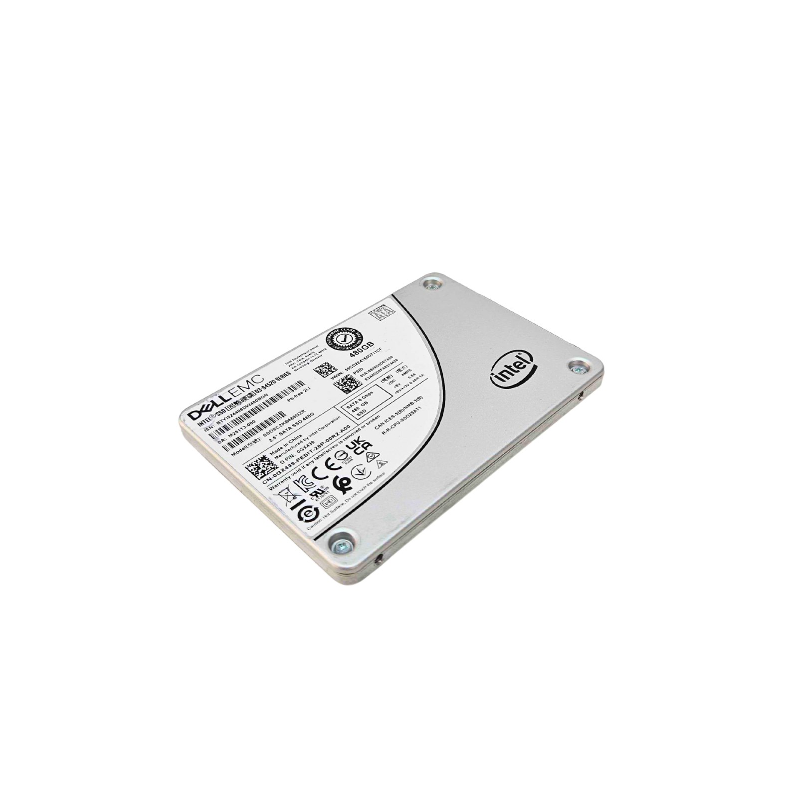 Dell Intel D3-S4520 480GB 2.5" 6Gbps SATA SSD (GX439)