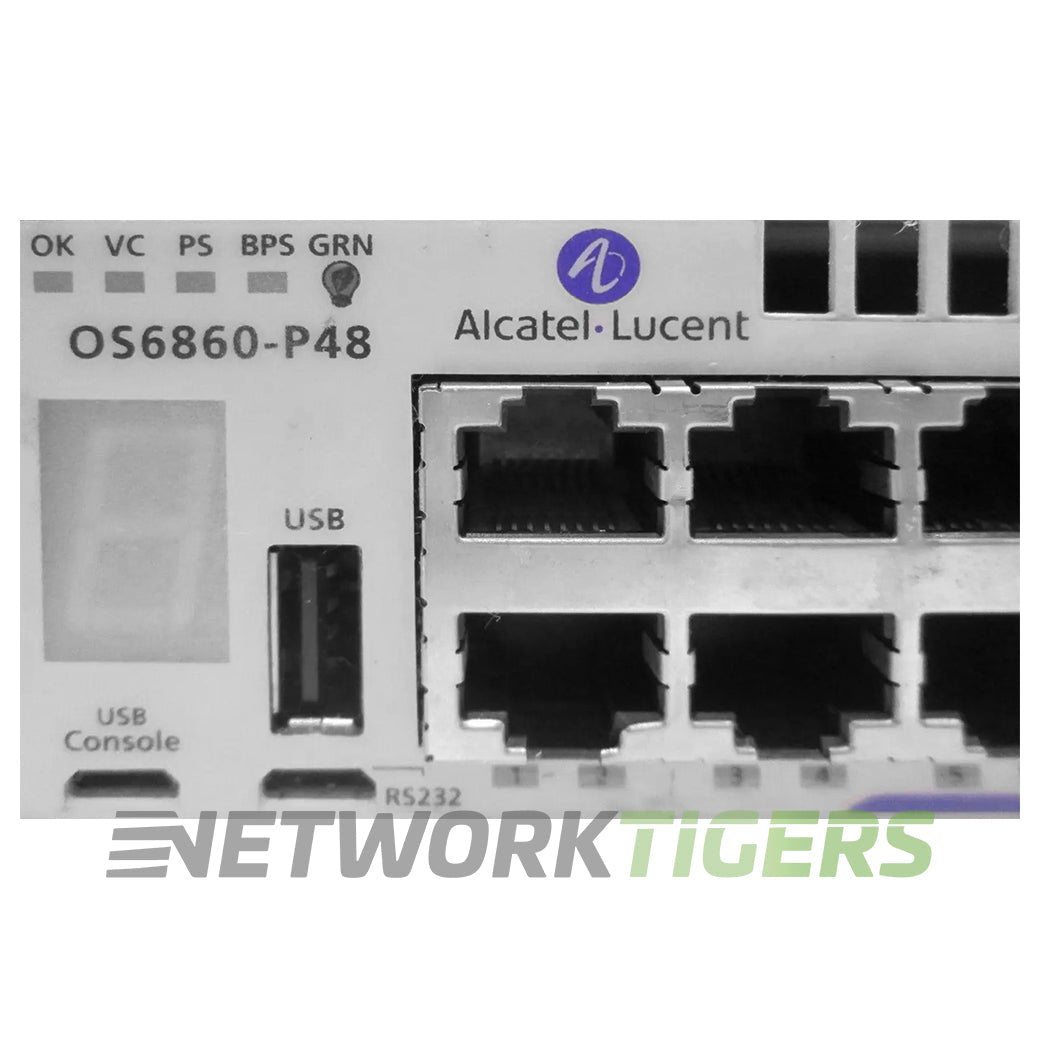 Alcatel-Lucent OS6860E-P48-US 48x 1GB PoE RJ45 4x 10GB SFP+ Switch