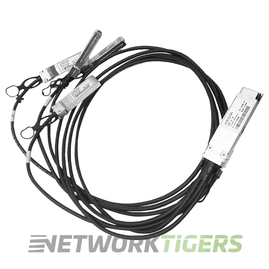 NEW Arista CAB-Q-S-2M 2m 40GB QSFP+ to 4x 10GB SFP+ Breakout Cable