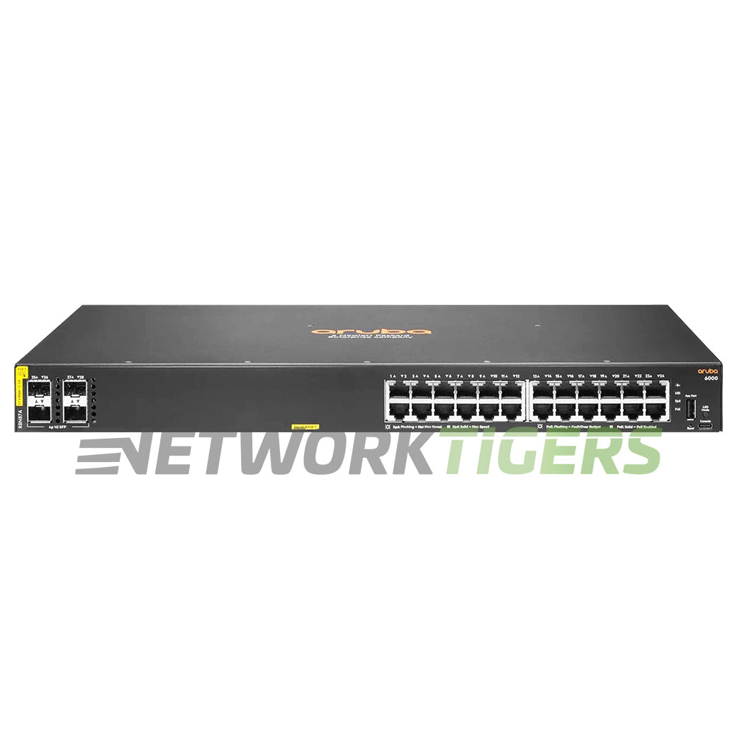 NEW HPE Aruba R8N87A CX 6000 Series 24x 1GB PoE RJ45 4x 1GB SFP Switch