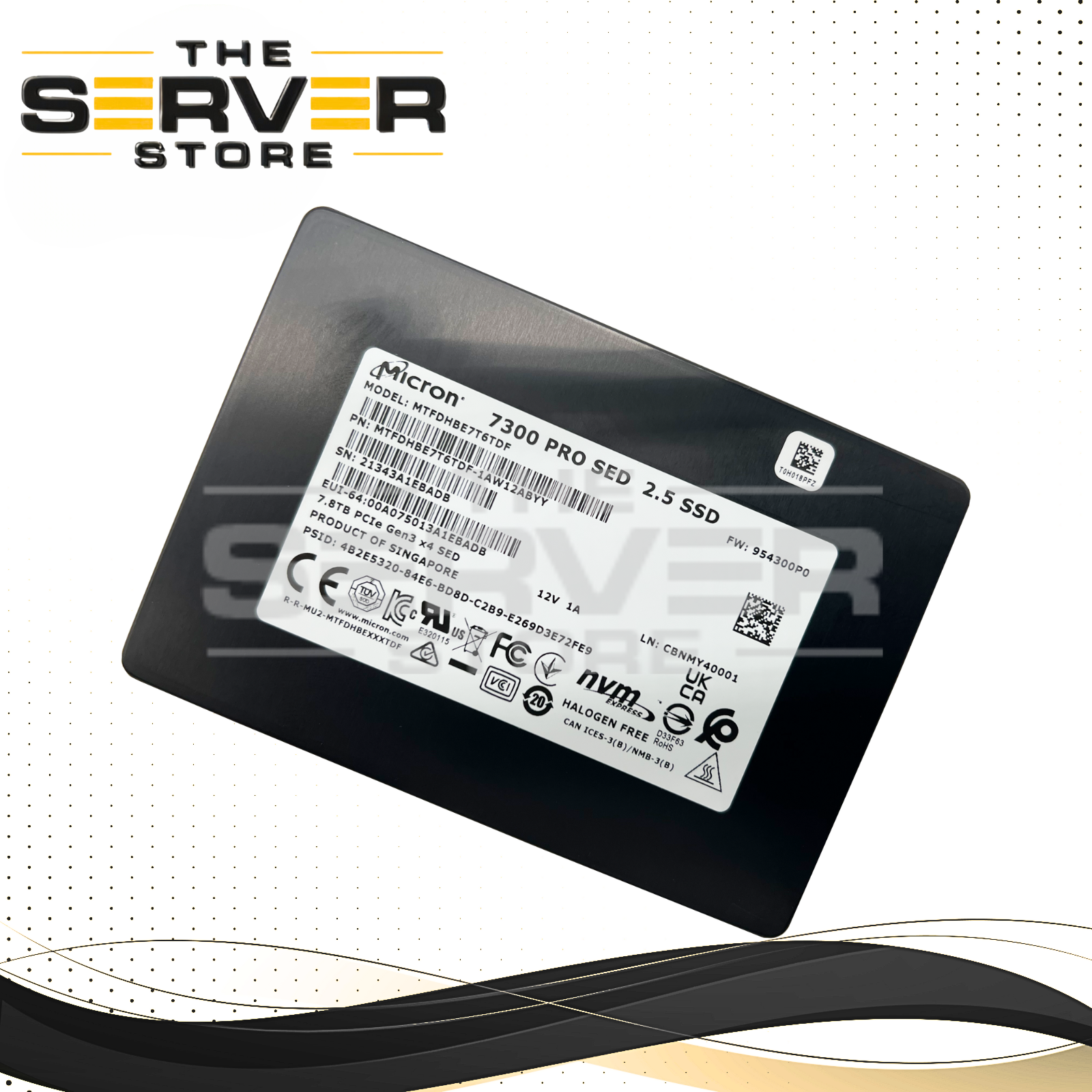Micron 7.68TB NVMe U.2 MU PCIe G3 x4 SFF 2.5" SSD 7300 PRO Series MTFDHBE7T6TDF