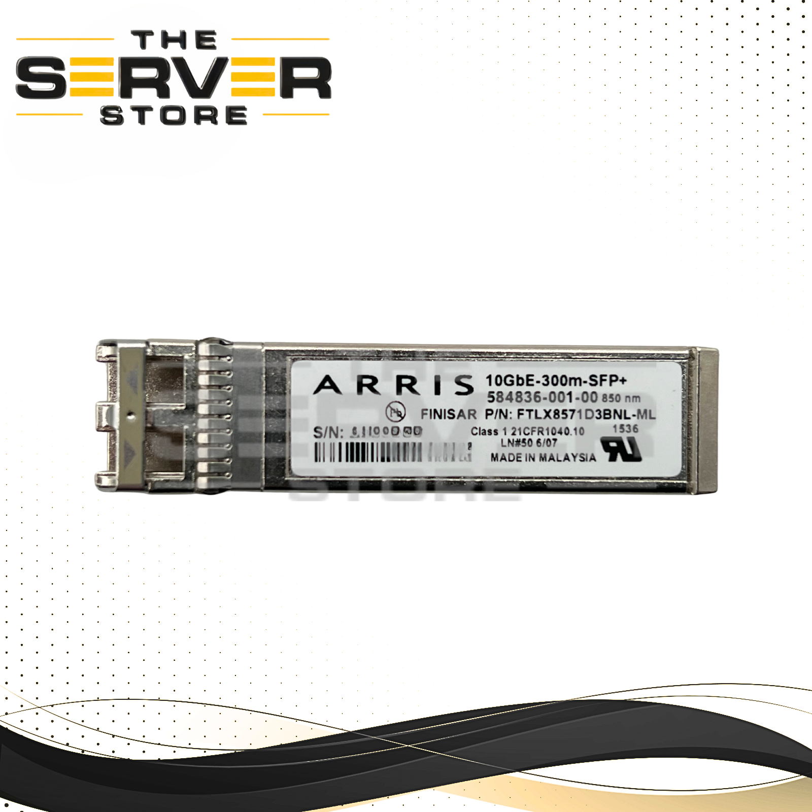 Arris 10GBase-SR SFP+ 850nm, 300m MMF DOM LC Transceiver FTLX8574D3BNL-ML 584836-001-00