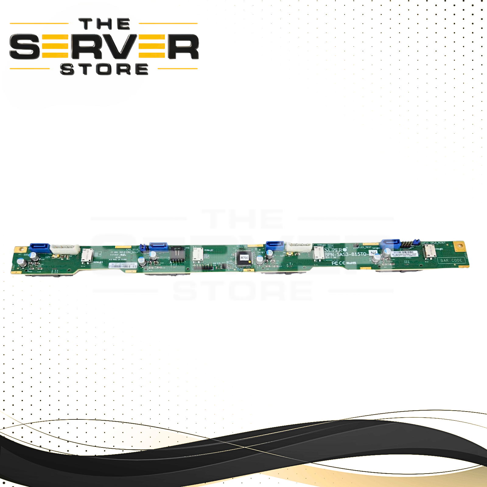 Supermicro hot-swap NVMe/SATA/SAS drive bays 1U NVMe Backplane BPN-SAS3-815TQ-N4