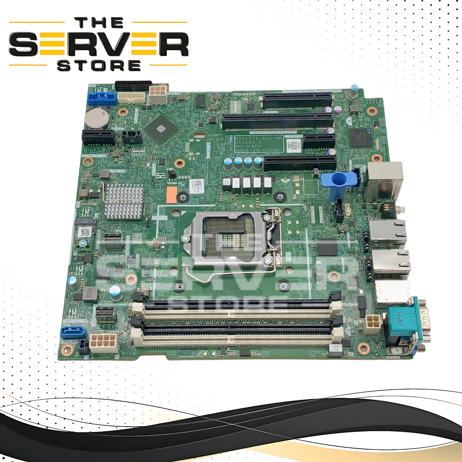 Dell PowerEdge T350 Motherboard v3, LGA1200 Socket, 4x DDR4 DIMM Slots. P/N: HP55D, 0HP55D.
