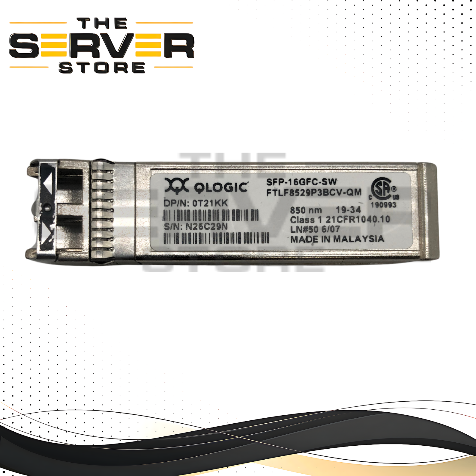Dell Qlogic 16Gb/s SW Fibre Channel SFP+ Transceiver Module 0T21KK T21KK