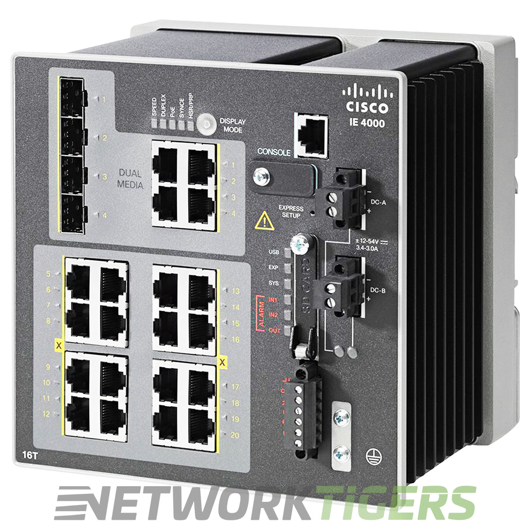 Cisco IE-4000-16T4G-E IE 4000 Series 16x FE RJ45 4x 1GB Combo (DC) Switch
