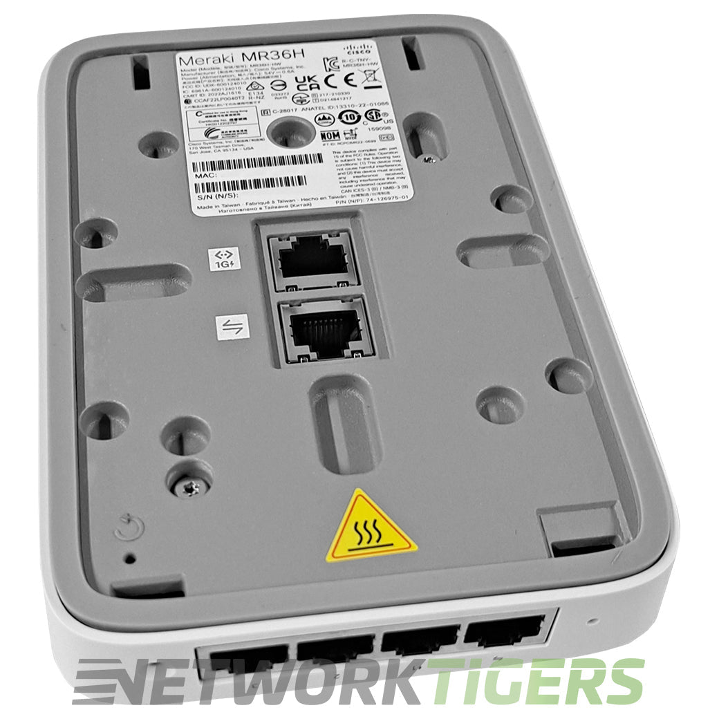 Cisco Meraki MR36H-HW Dual-Band 802.11ax 2x2:2 Wall Switch Unclaimed Wireless AP