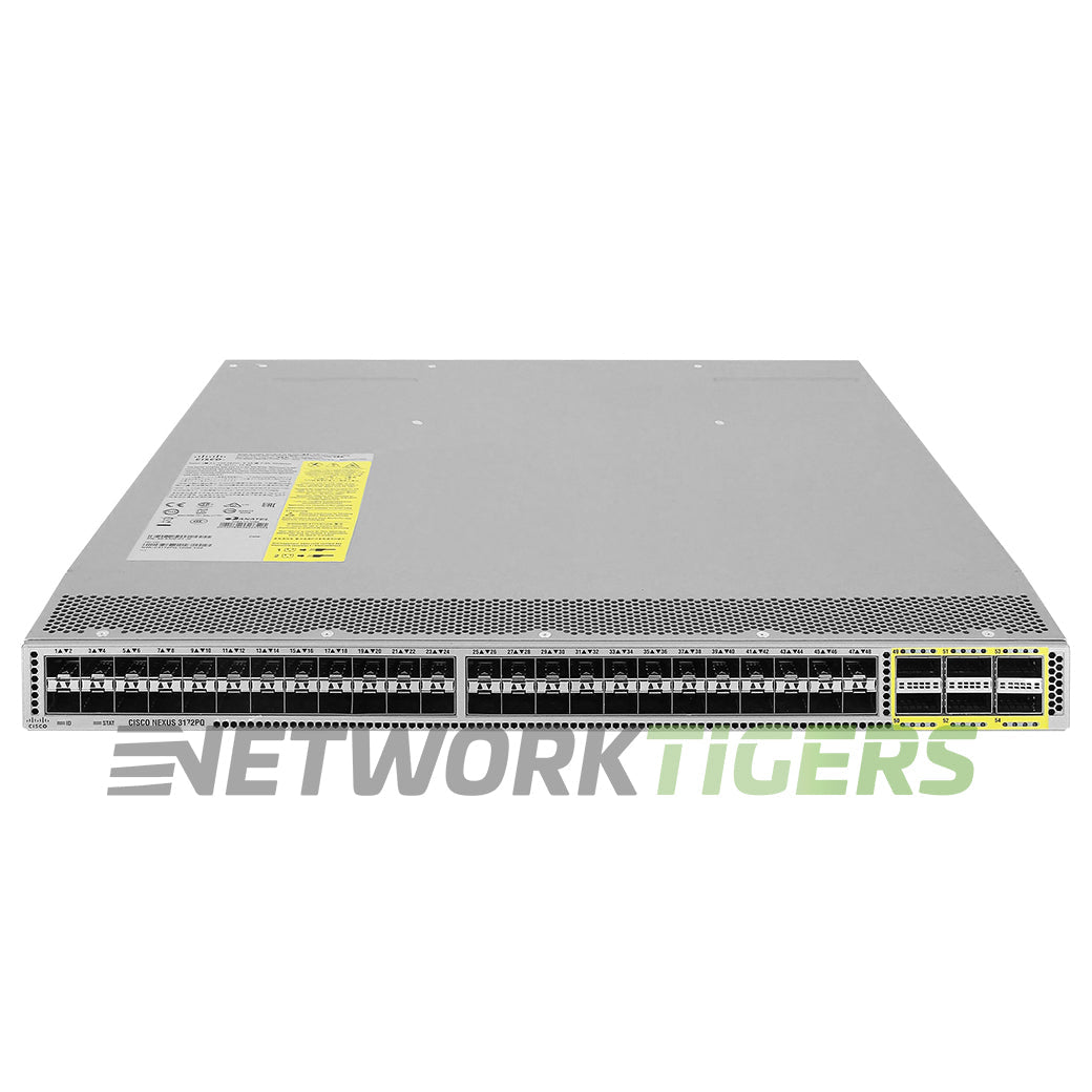 NEW Cisco N3K-C3172PQ-10GE 48x 10GB SFP+ 6x 40GB QSFP+ Back-to-Front Air Switch