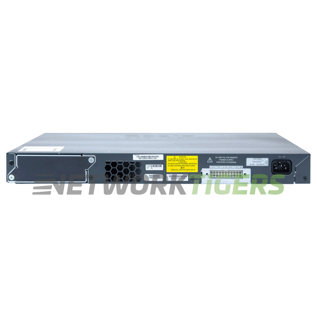 Cisco WS-C2960X-24PS-L Catalyst 2960X 24x 1GB PoE+ RJ45 4x 1GB SFP Switch