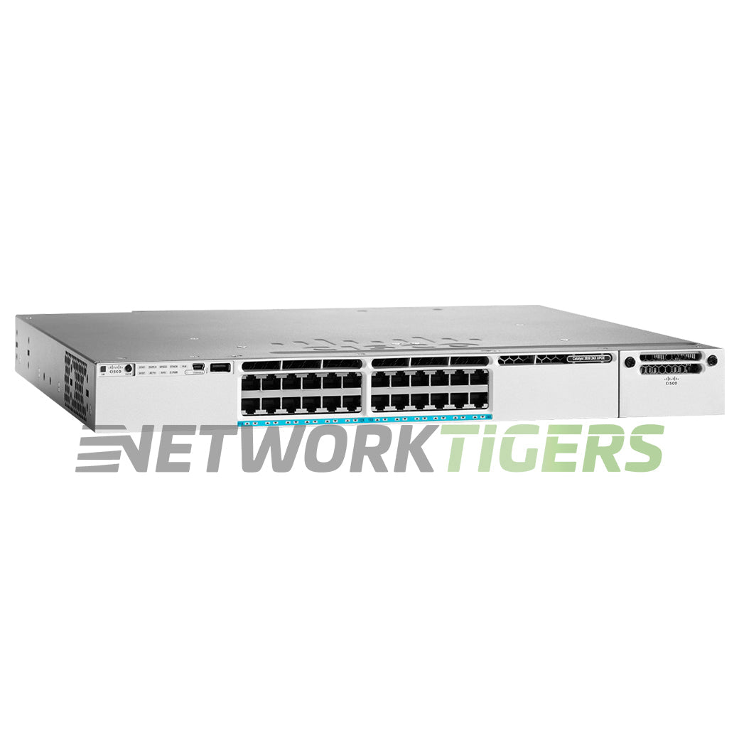 NEW Cisco WS-C3850-24U-E 24x 1GB UPoE RJ-45 1x Module Slot Switch