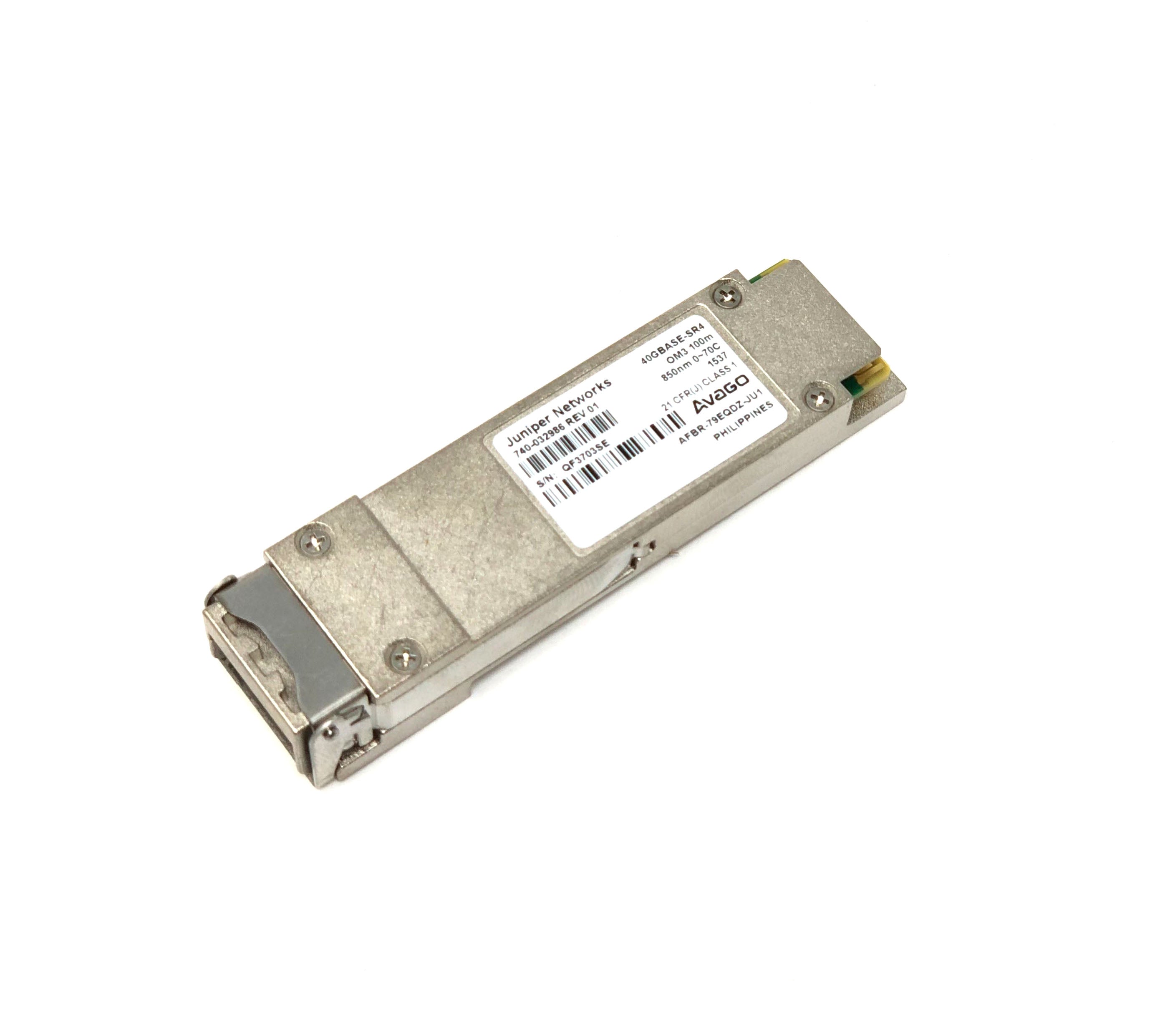 Juniper QFX-QSFP-40G-SR4 40GBASE-SR4 QSFP+ 100m 850nm Transceiver (AFBR-79EQDZ-JU1)