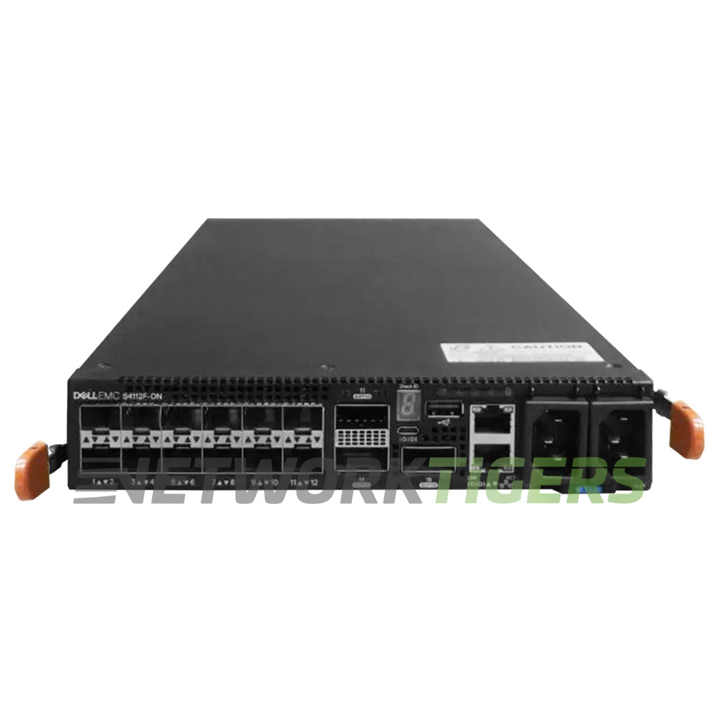 Dell S4112F-ON EMC S-Series 12x 10GB SFP+ 3x 100GB QSFP28 F-B Air OS10 Switch