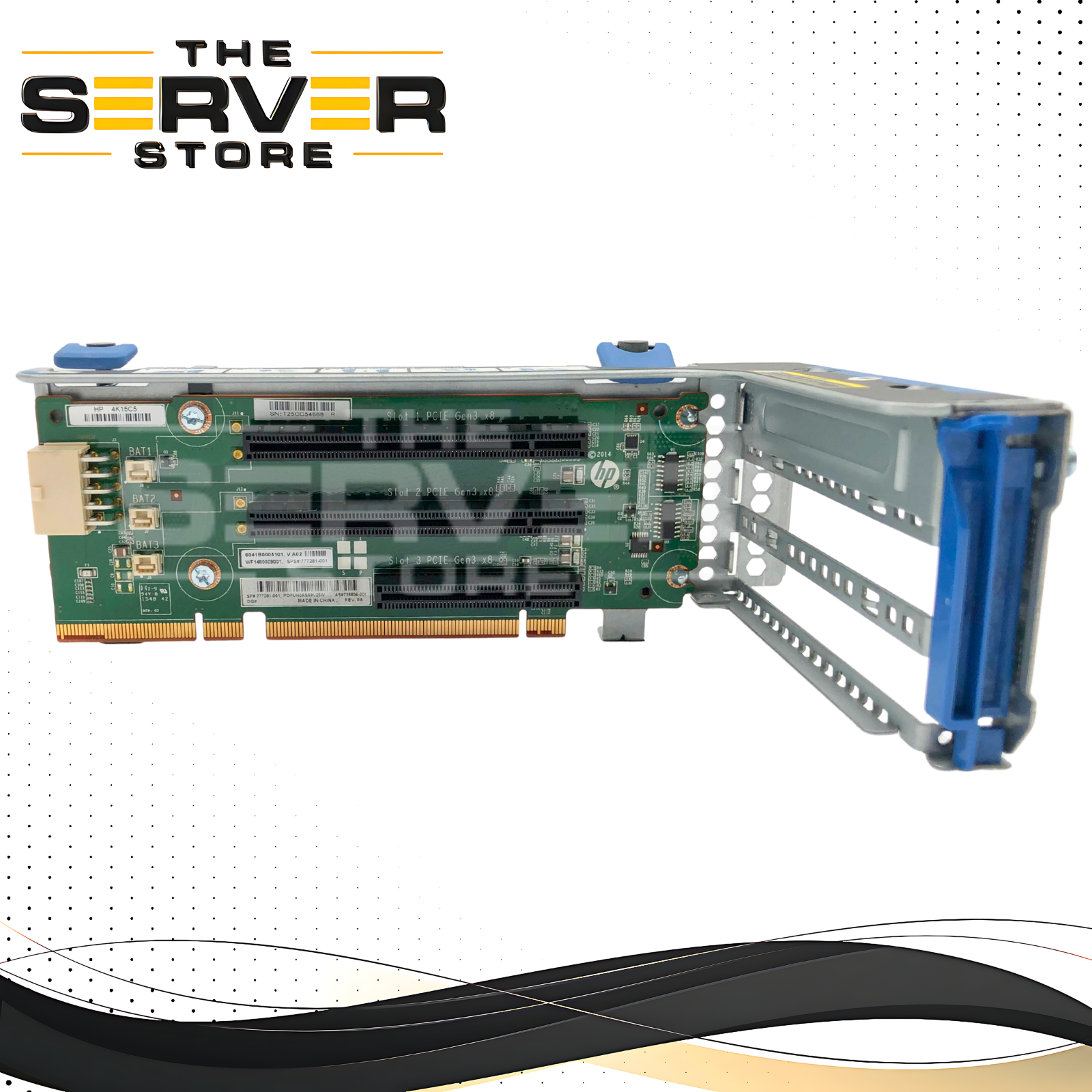 HPE ProLiant DL380 Gen9 Server Primary Riser Card Assembly with 3x PCIe 3.0 Slots (3x8). P/N: 777281-001.