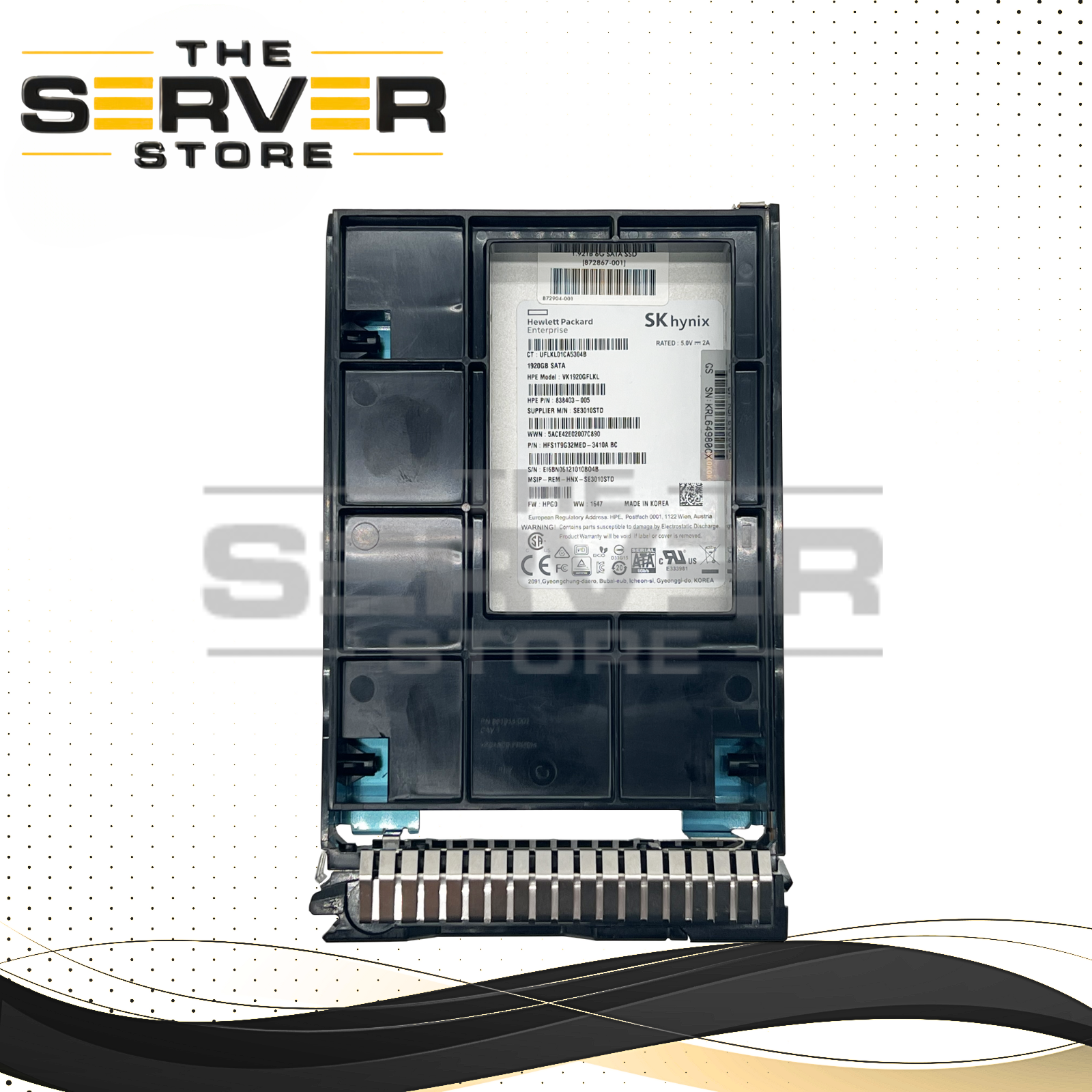 HPE 1.92TB SATA 6G RI LFF SCC Tray 3.5" SSD SK Hynix SE3010 ProLiant G8/9/10/11