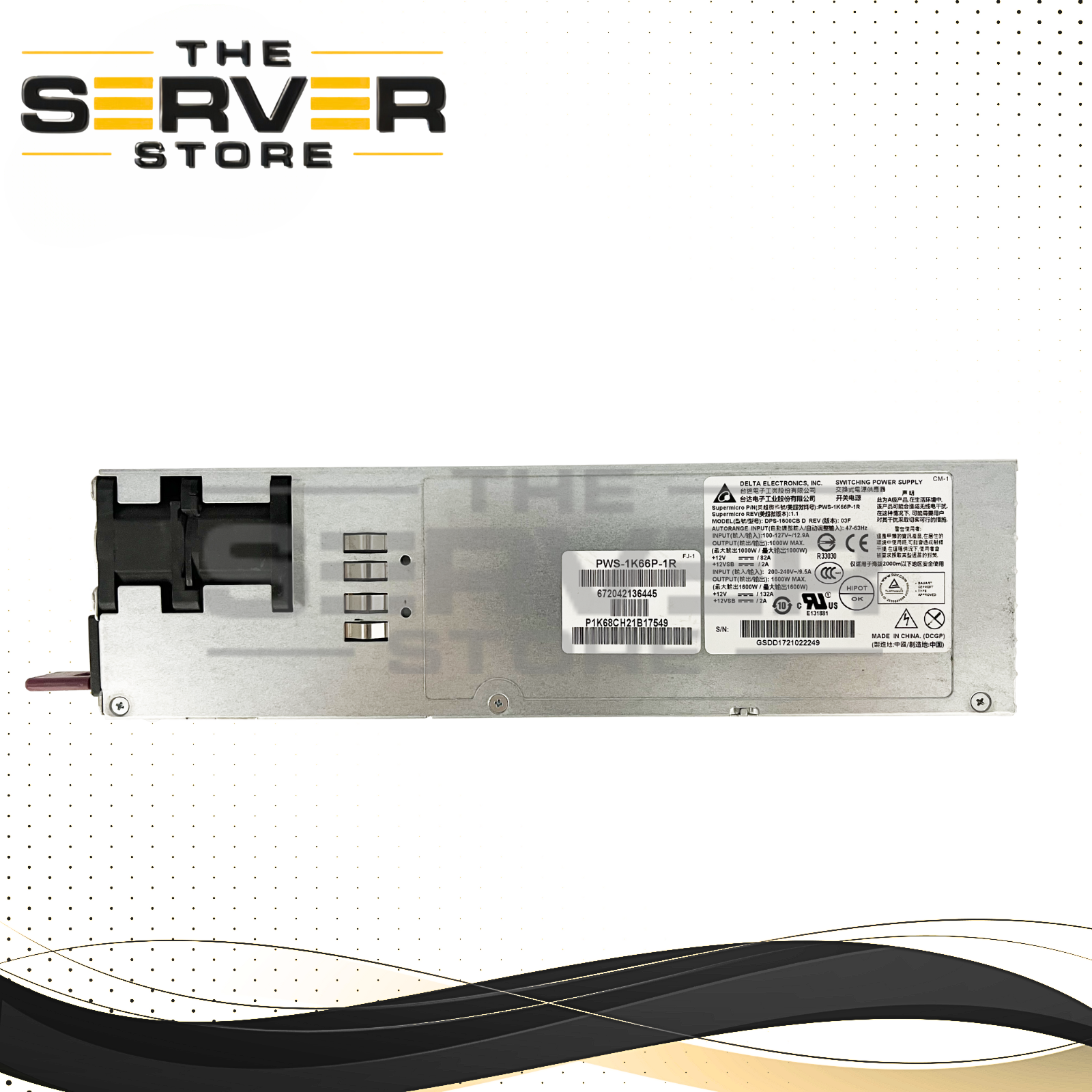 Delta Electronics 1600W Switching Power Supply For Supermicro PWS-1K66P-1R