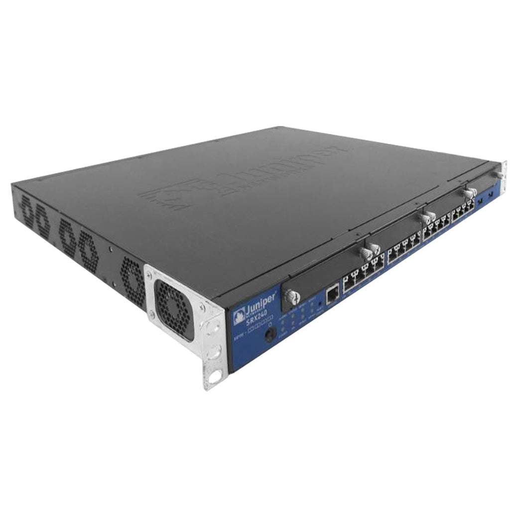 Juniper SRX240H2-DC 1.8 Gbps 16x 1GB RJ45 4x Open PIM Slot (DC) Gateway