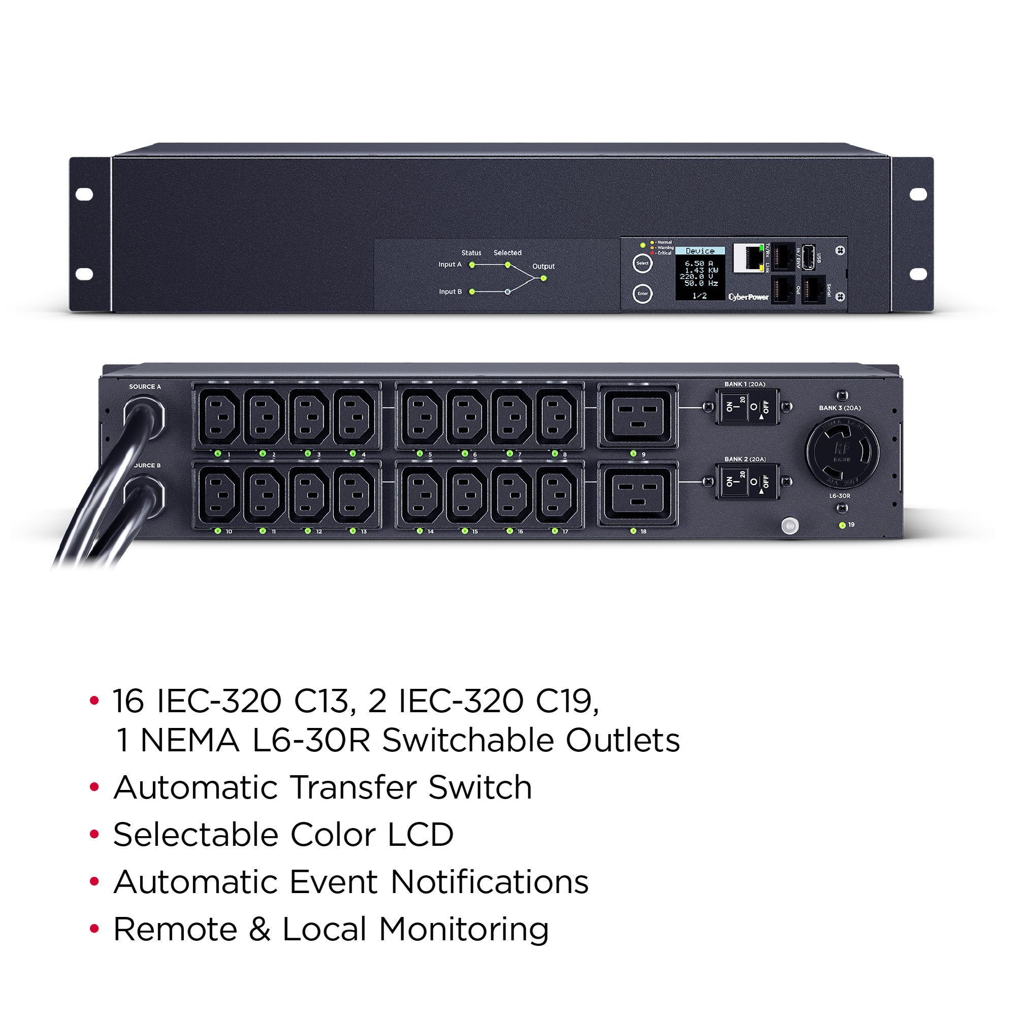 CyberPower PDU44007 Switched ATS