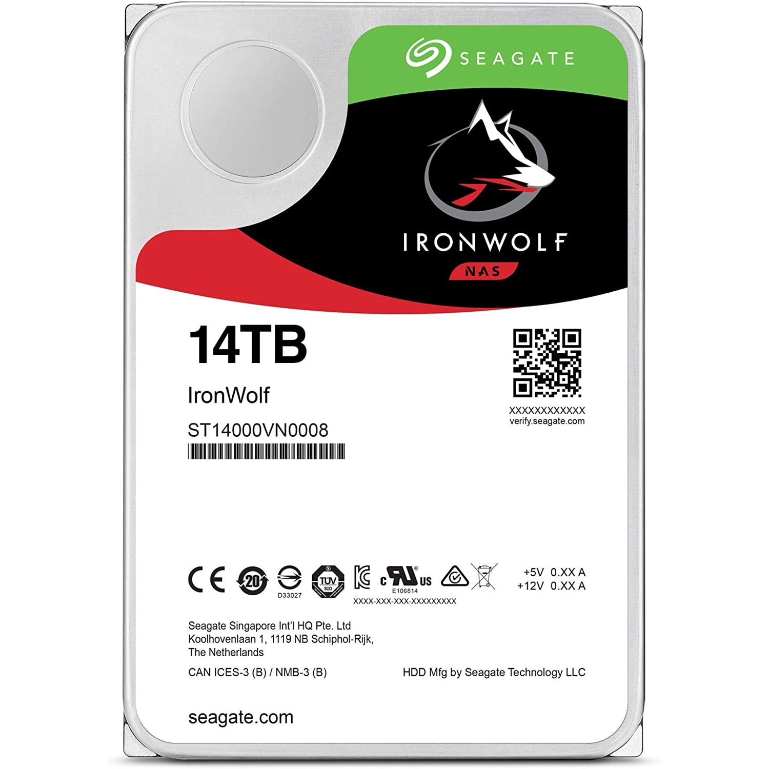 IronWolf Pro ST14000NE0008 14TB 7200 RPM 256MB Cache SATA 6.0Gb/s 3.5"