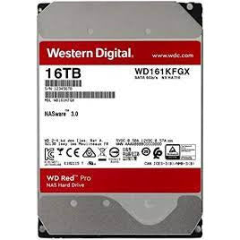 Western Digital 16TB WD Red Pro NAS 3.5” HDD - 7200 RPM, SATA, CMR WD161KFGX - MFerraz Technology ITFL