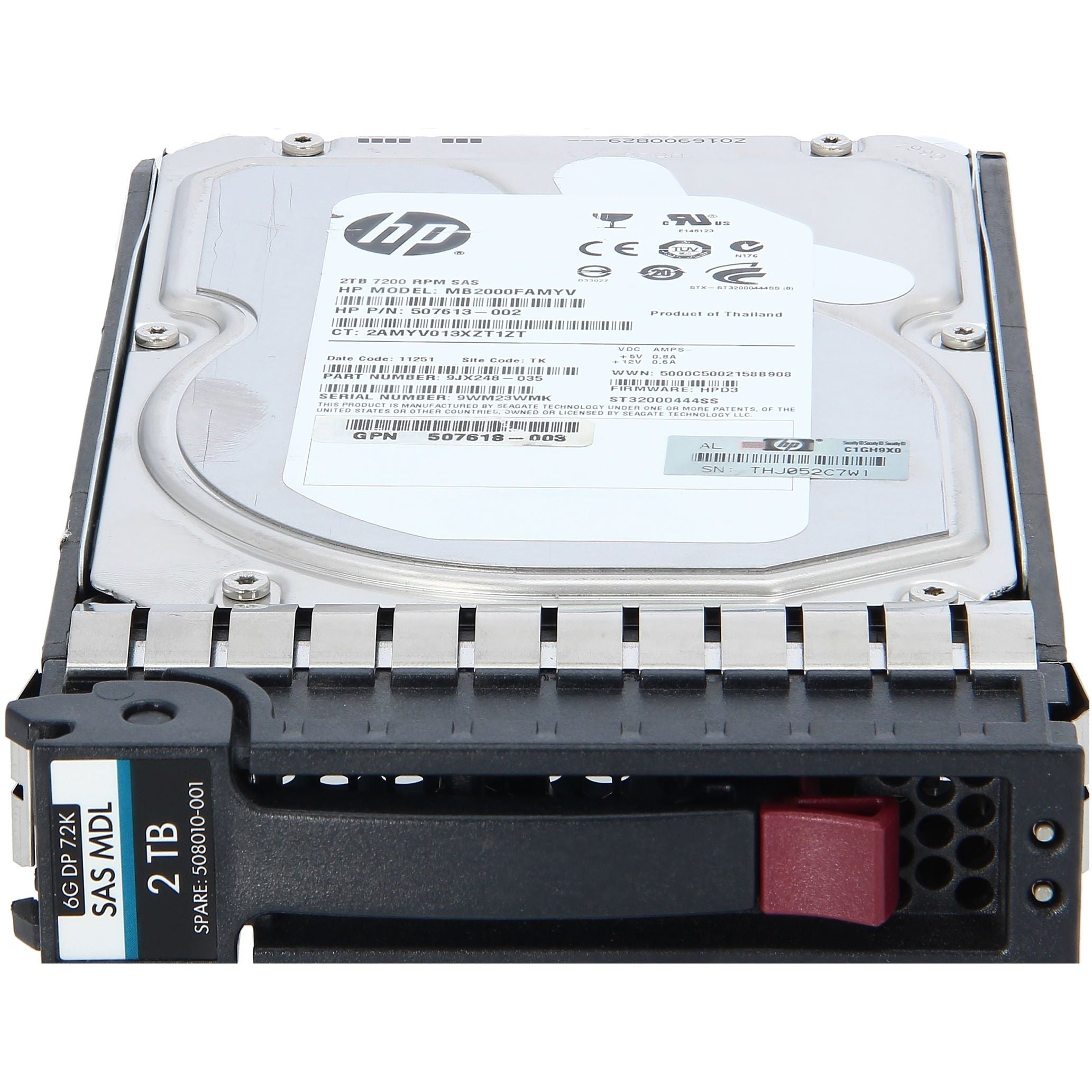 HD DL160 G6 2TB SATA 2.5" Hard Drive with Drive Tray
