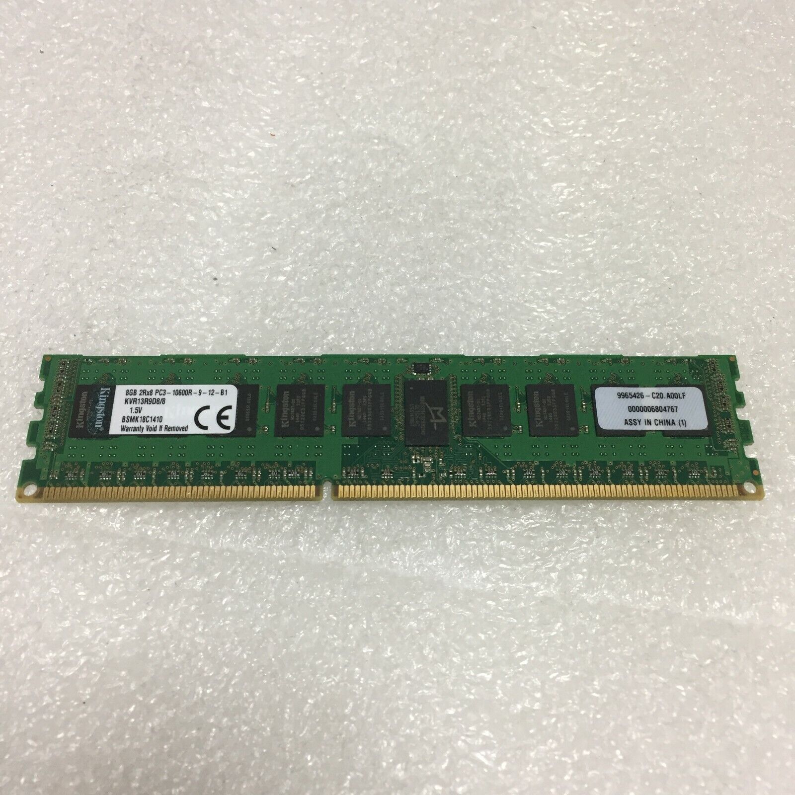 Tecnología Value RAM 8GB 1333MHz DDR3 PC3 10666 ECC CL9 DIMM DR x 8 con TS Memoria de Escritorio KVR13R9D8/8