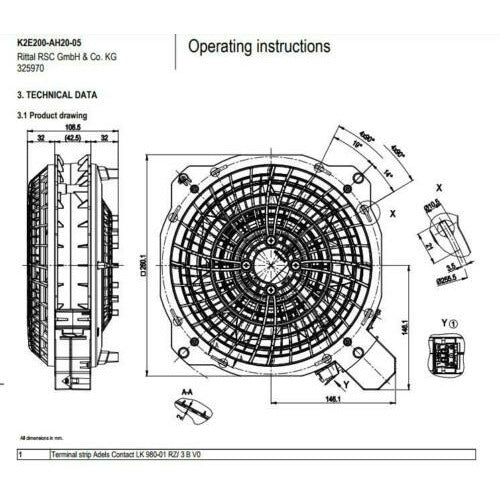 Cooler Ebmpapst K2E200-AH20-05 Cooling Fan AC 230V 70/87W 50/60Hz Cabinet Filter Fan - MFerraz Tecnologia