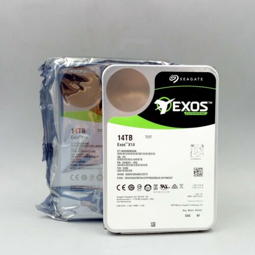 Disco 14 TB Seagate SAS ST14000NM0048 SAS 12 Gb/s Exos X14 3.5 Inch 7200 RPM 256 MB - MFerraz Tecnologia