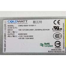 Load image into Gallery viewer, Supermicro CWA2-0650-10-1S01-1 Coldwatt CWA2-0650-10-SM01 650W Power Supply Unit 786301698107-FoxTI