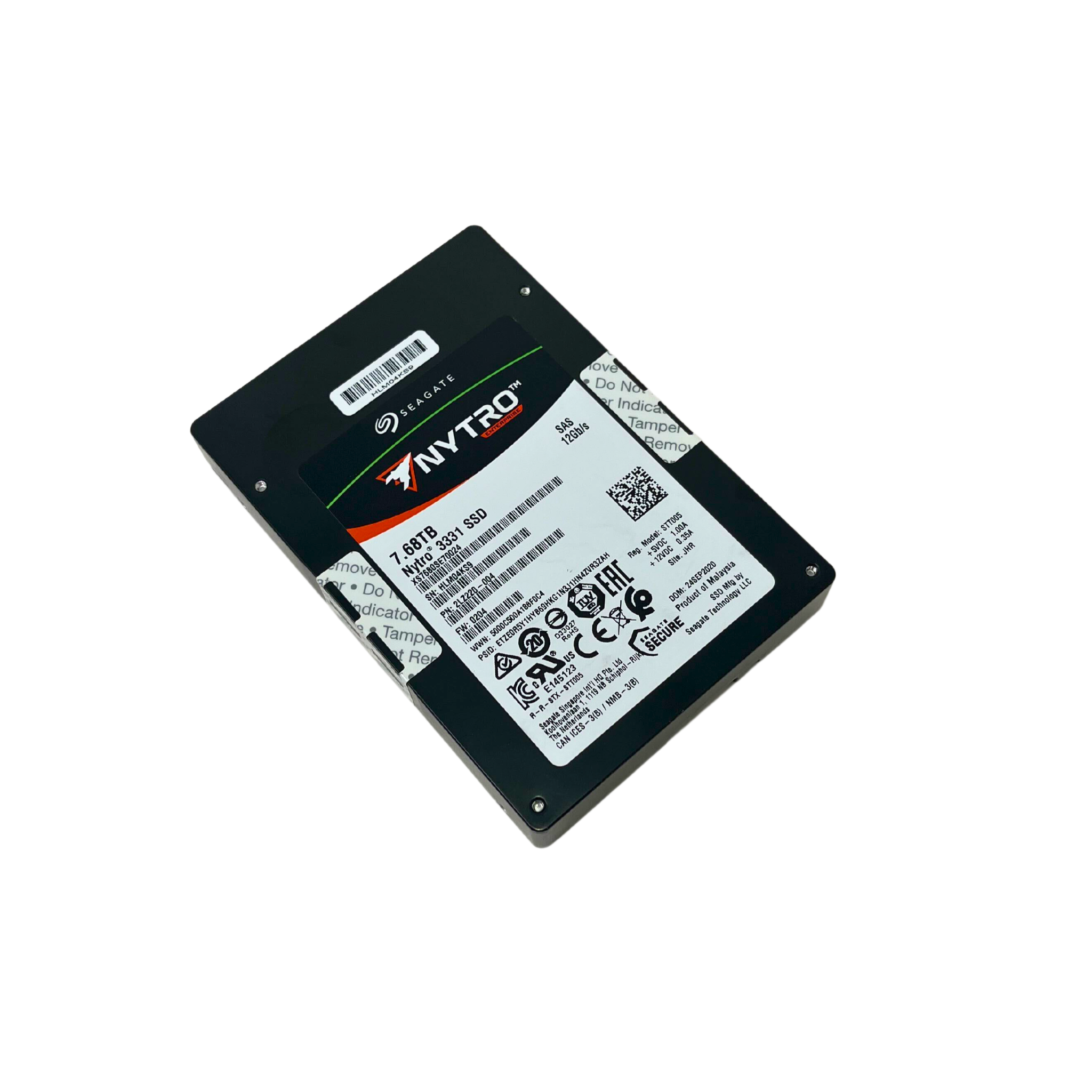 Seagate 7.68TB SAS 12G RI SFF 2.5" SSD Nytro 3331 Series Scaled Endurance Model 2LZ220-004 XS7680SE70024