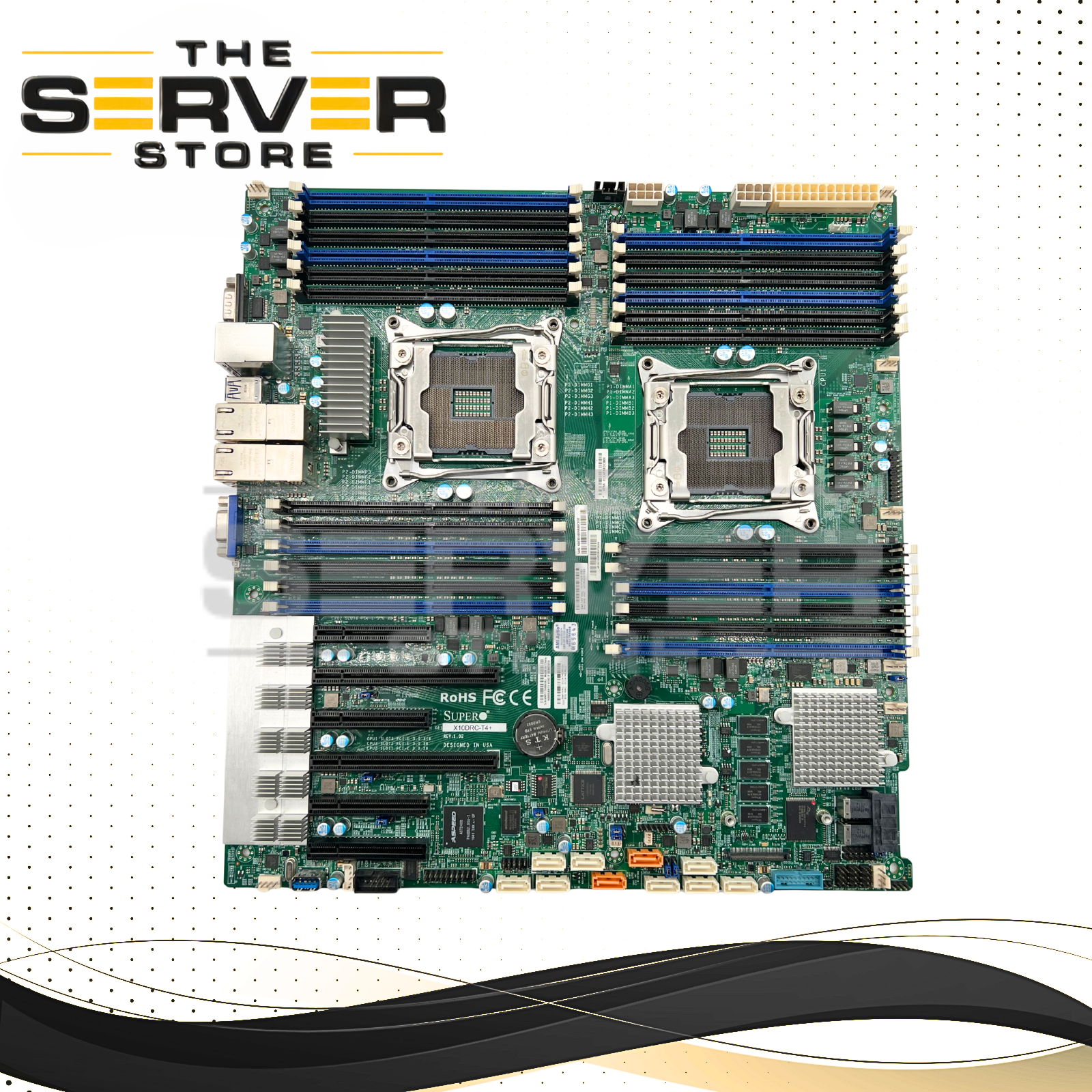 Supermicro Motherboard Dual Socket R3 LGA2011-3 EE-ATX 10GbE LAN SAS3 X10DRC-T4+