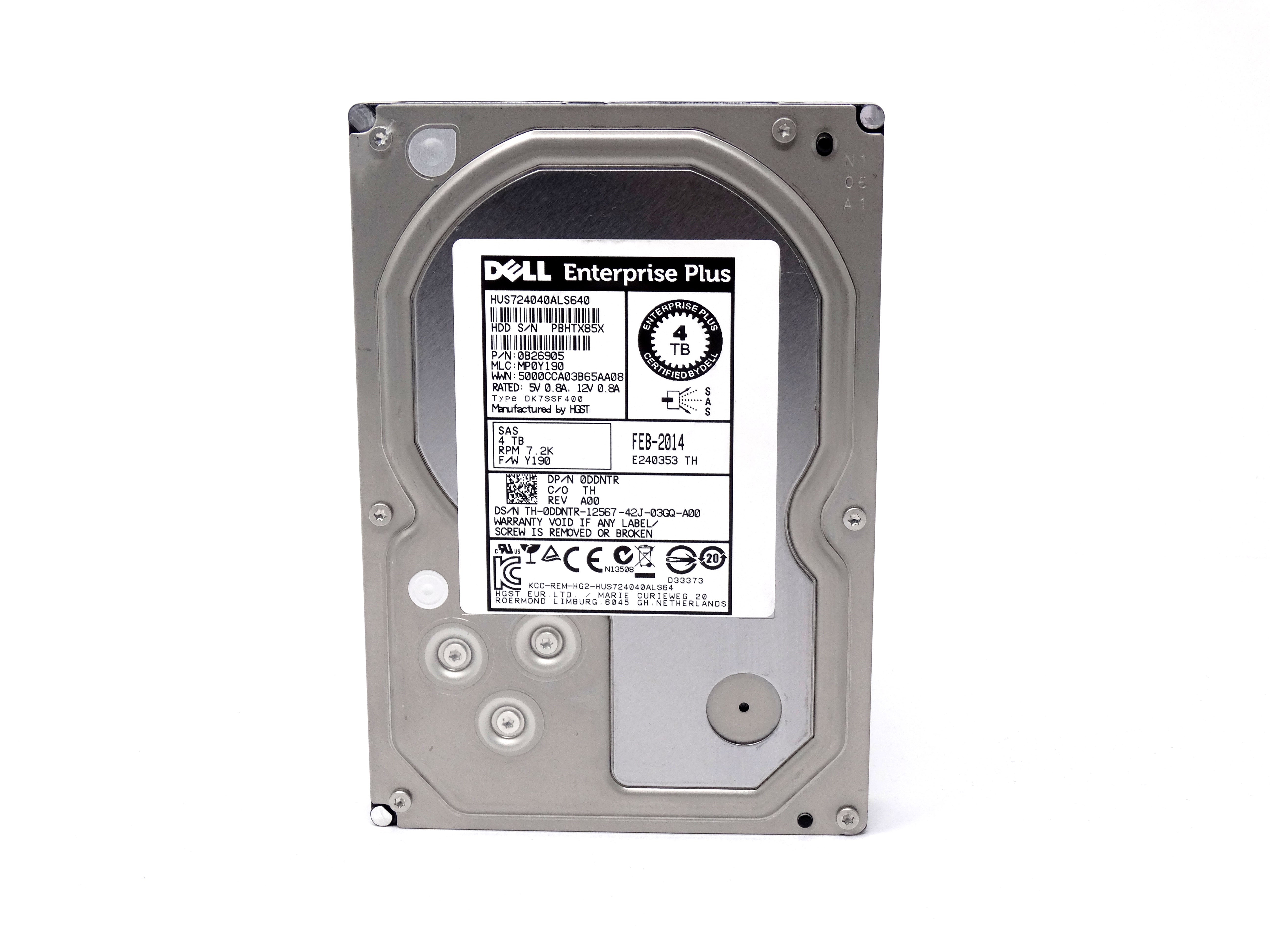 Dell Enterpise Plus 4TB 7.2K SAS 6Gbps 3.5'' Hard Drive (0DDNTR)