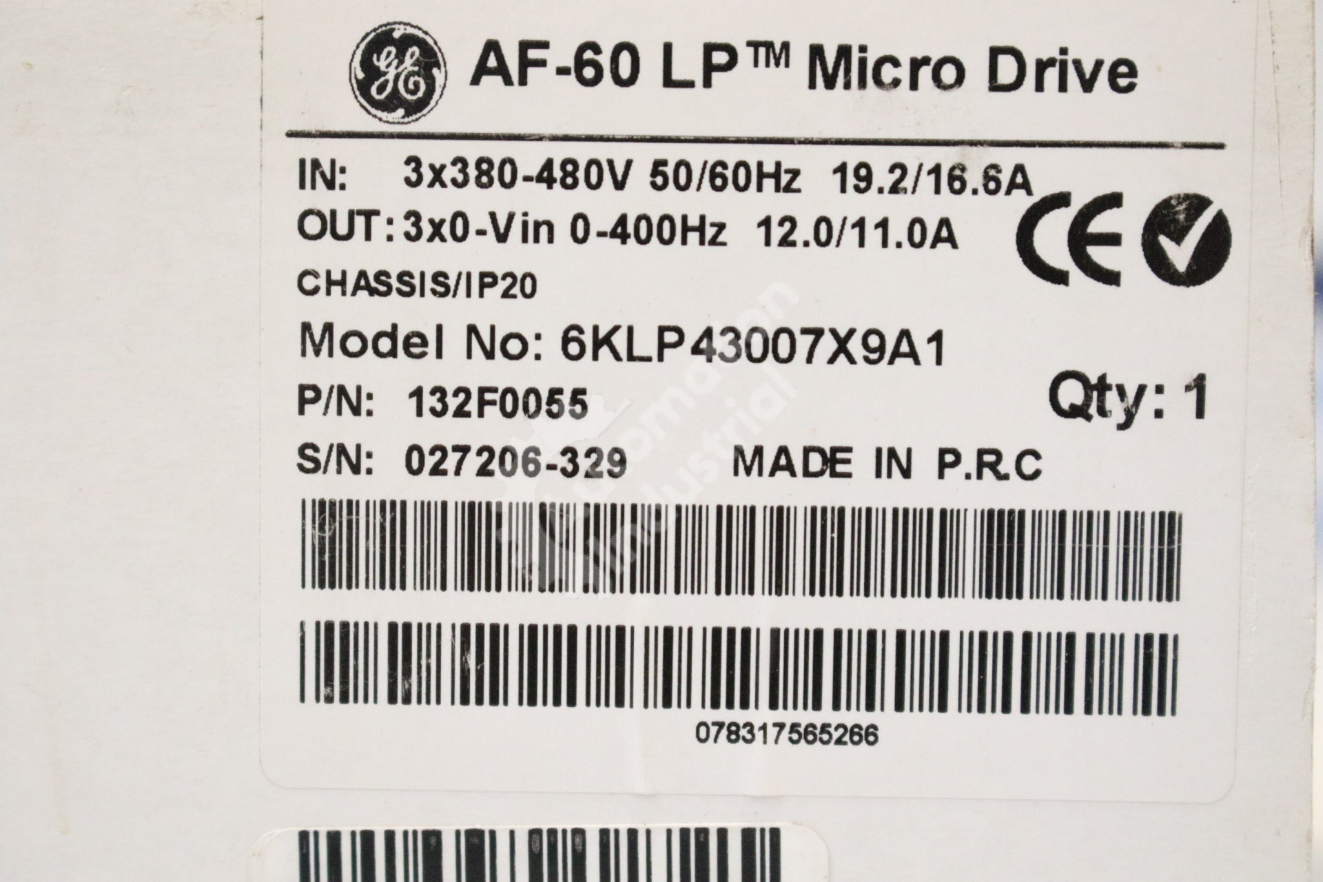 General Electric 6KLP43007X9A1  LP MICRO DRIVE NEW