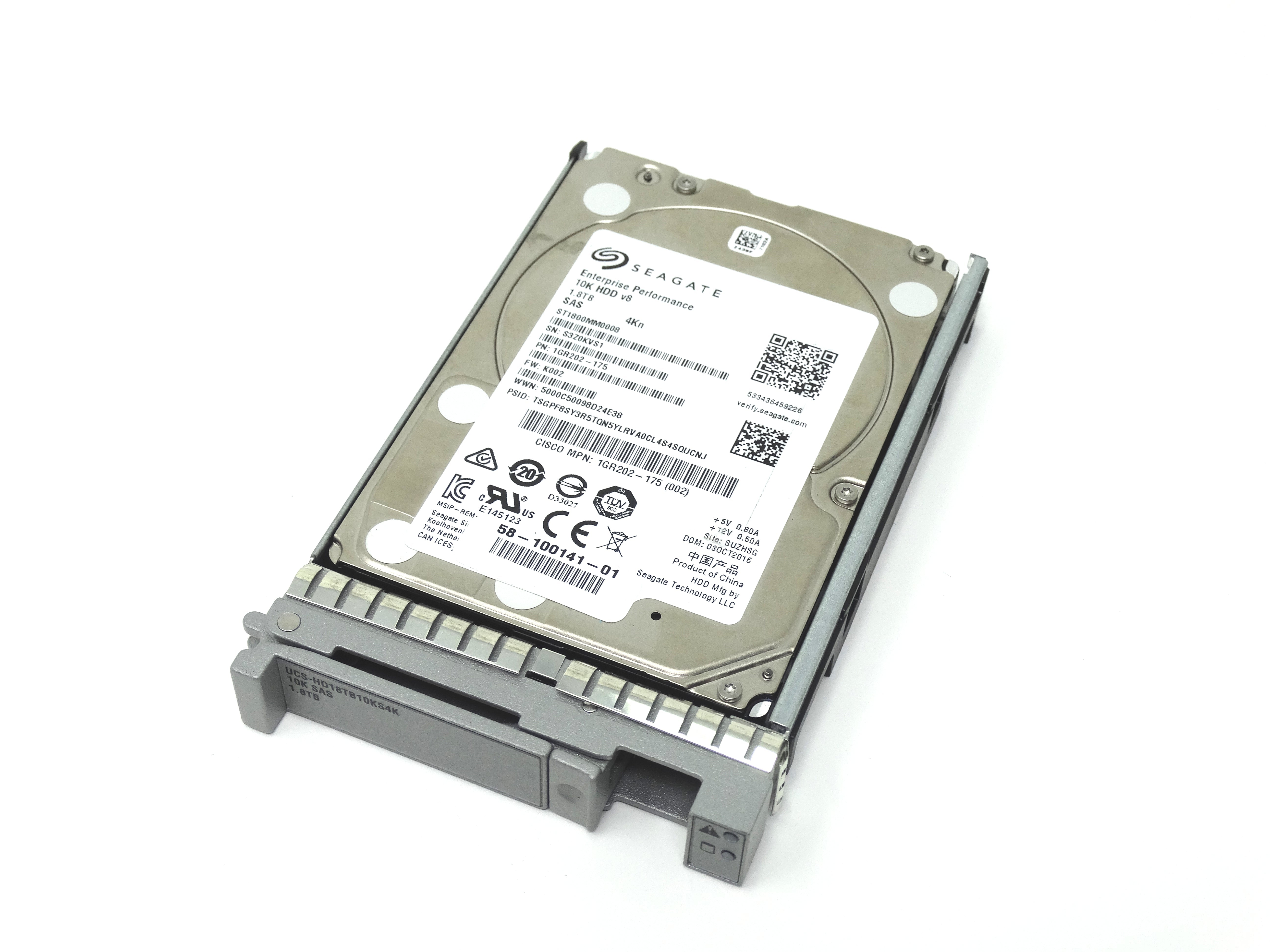 Cisco 1.8TB SAS 12G 10K RPM SFF 2.5" HDD ST1800MM0008 UCS-HD18TB10KS4K