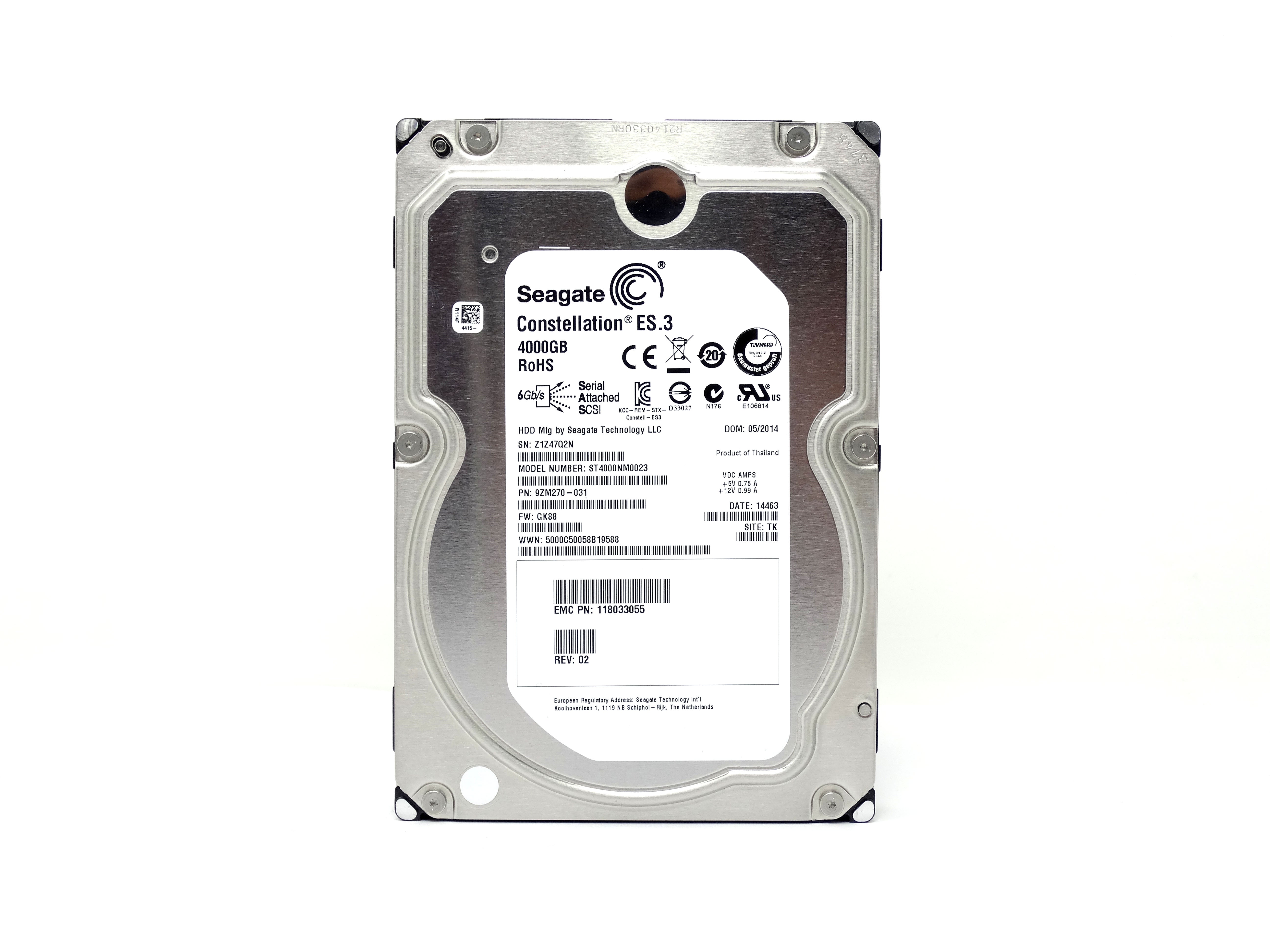 EMC Seagate 4TB 7.2K 6Gbps SAS 3.5'' HDD Hard Drive (ST4000NM0023-EMC)