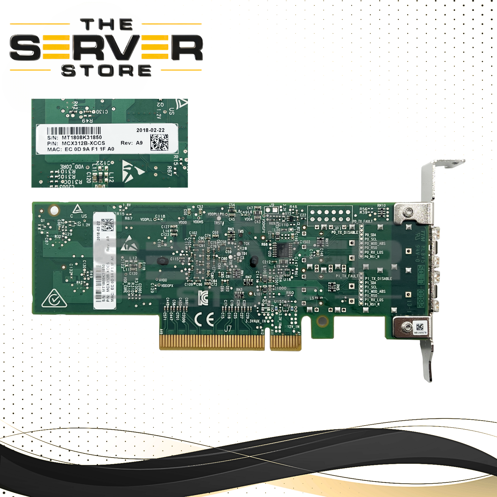 Mellanox CX312B ConnectX-3 Pro Dual-Port 10GbE Server Adapter MCX312B-XCCS ( Low Profile)