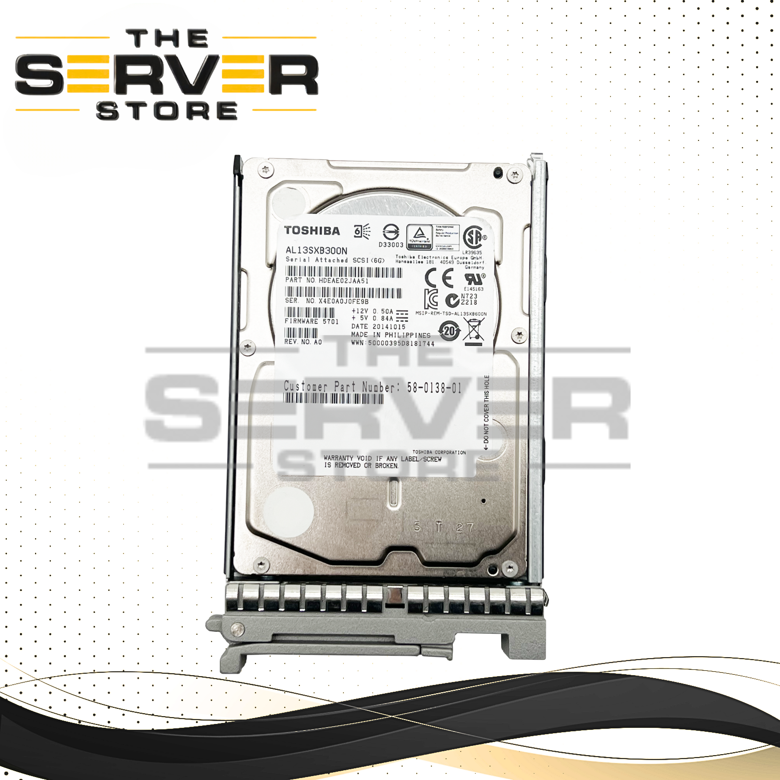 Cisco 300GB SAS 6G 15K RPM SFF 2.5'' HDD Toshiba AL13SXB300N UCS-HDD300GI2F105