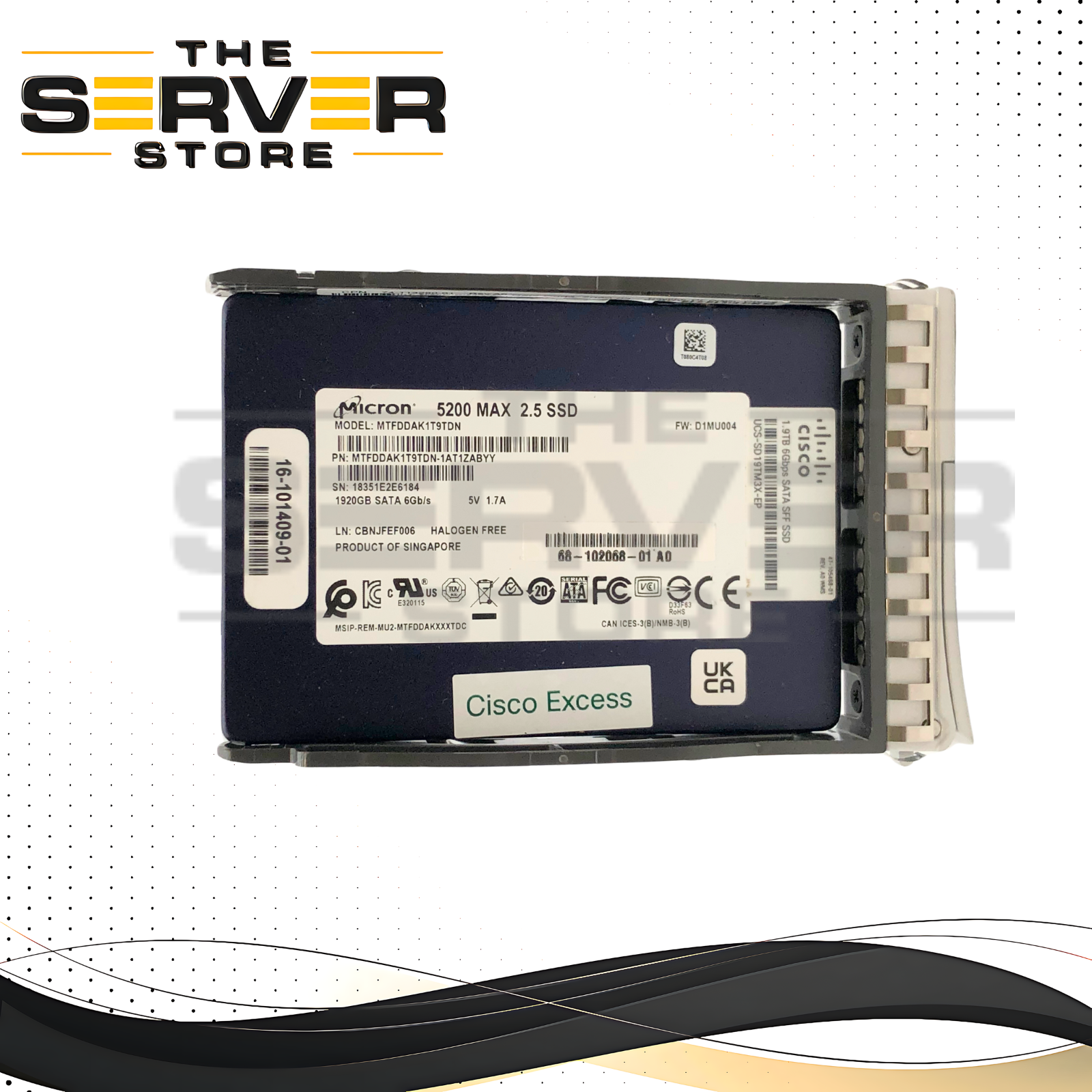 Cisco 1.92TB SATA 6G MU 2.5" SSD Micron 5200 Max MTFDDAK1T9TDN UCS-SD19TM3X-EP
