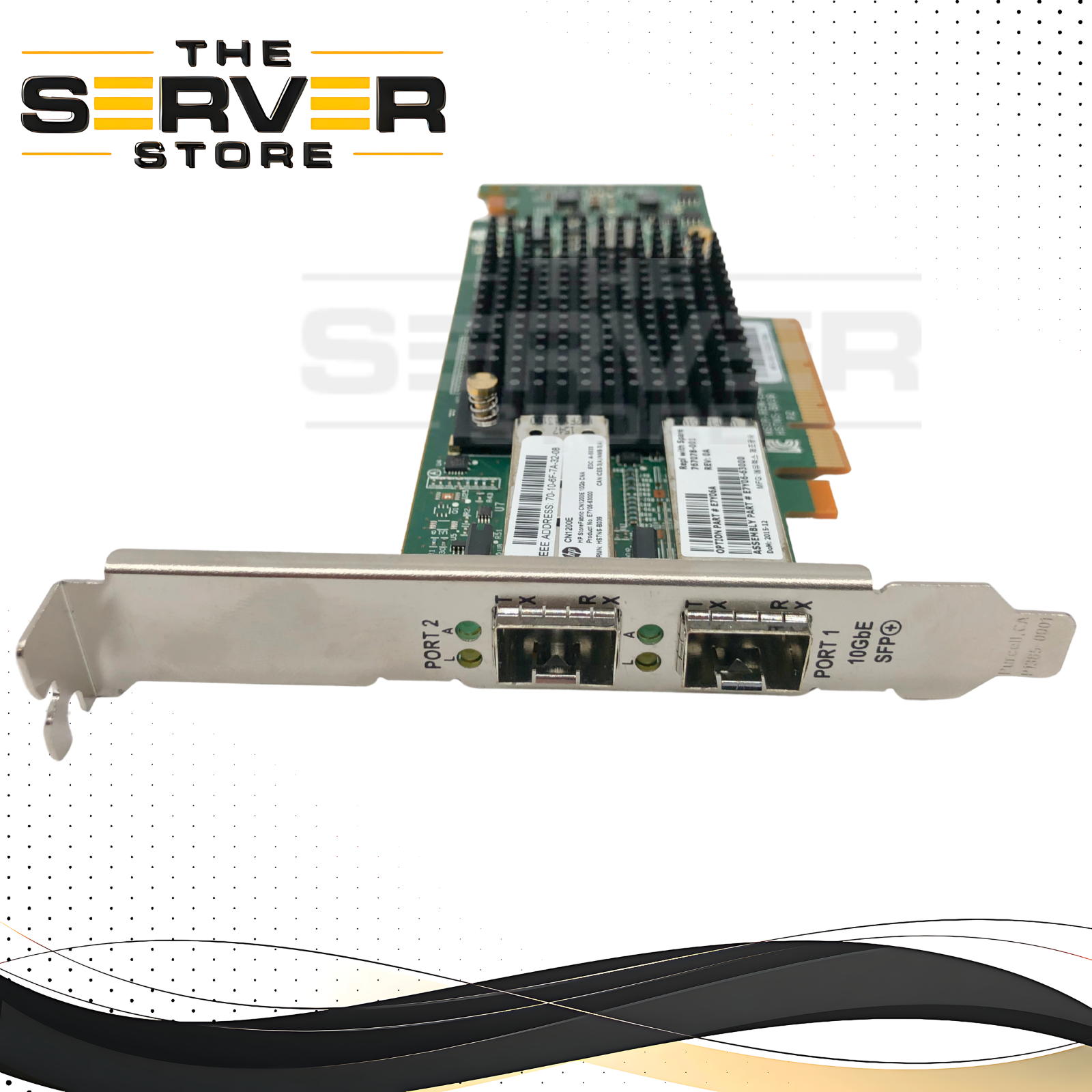 HPE CN1200E 10Gb 2P SFP+ FCoE Converged Network Card (CNA) ProLiant G9 G10 E7Y06A 767078-001