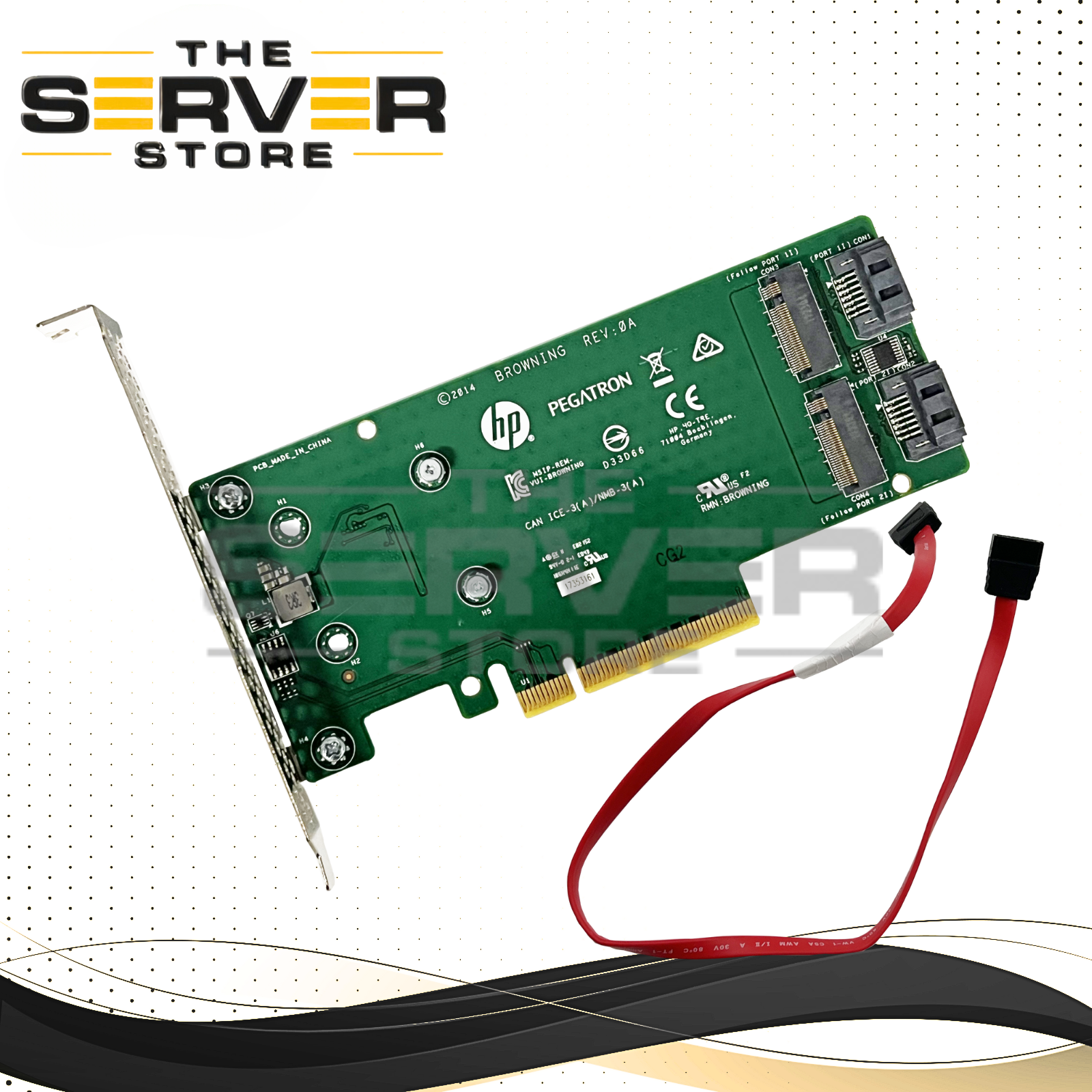 HPE SATA M.2 ML/DL Dual Drive PCIe Riser Card (Card Only) 788029-B21