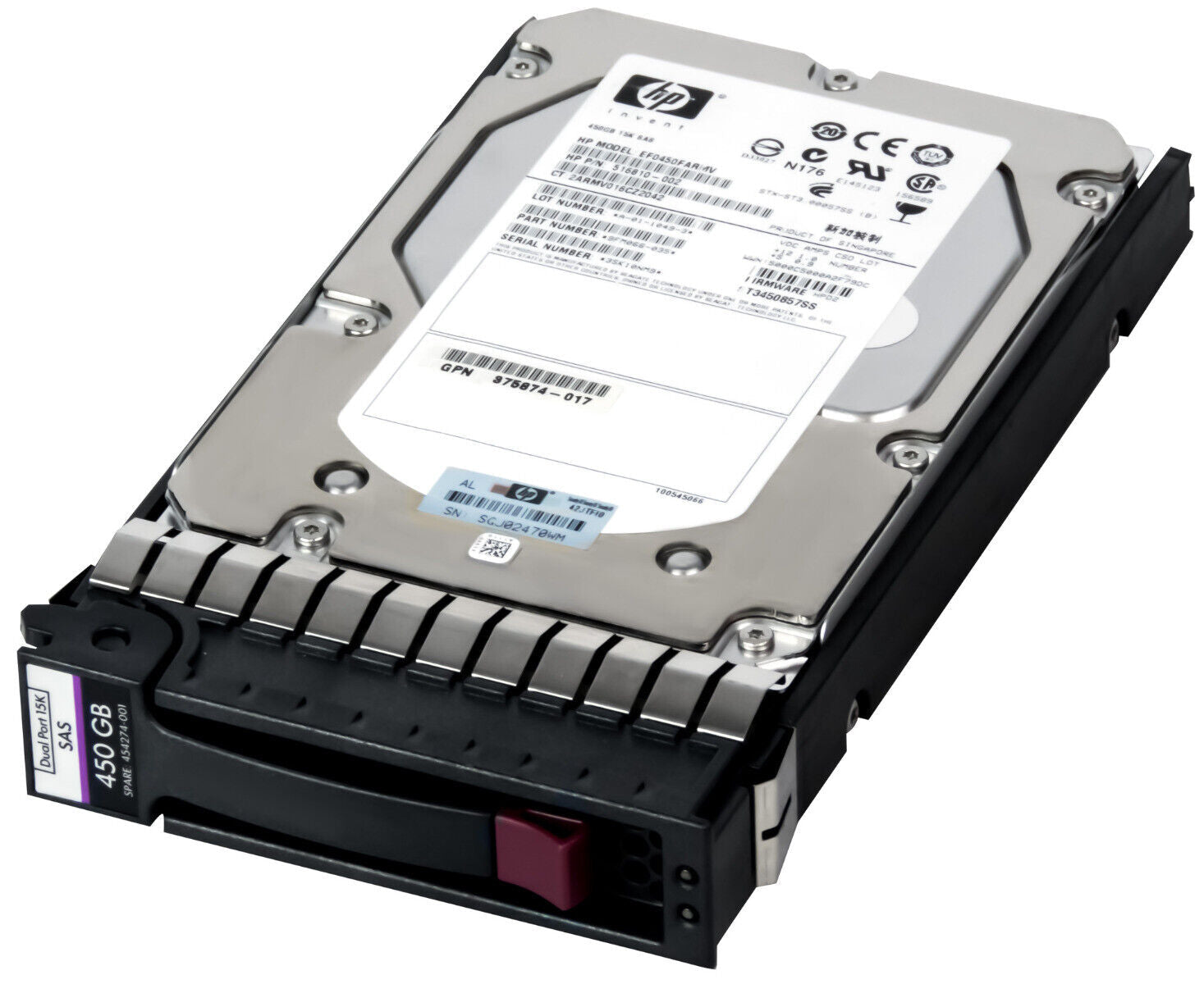 516816-B21/517352-001/516810-002/533871-002/516832-003/EF0450FARMV-450GB 15K 6G 884420695660