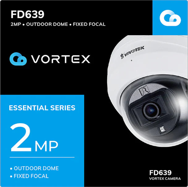 Vivotek FD639 2MP 30M IR H.265 Outdoor Dome, 2.8mm, VORTEX