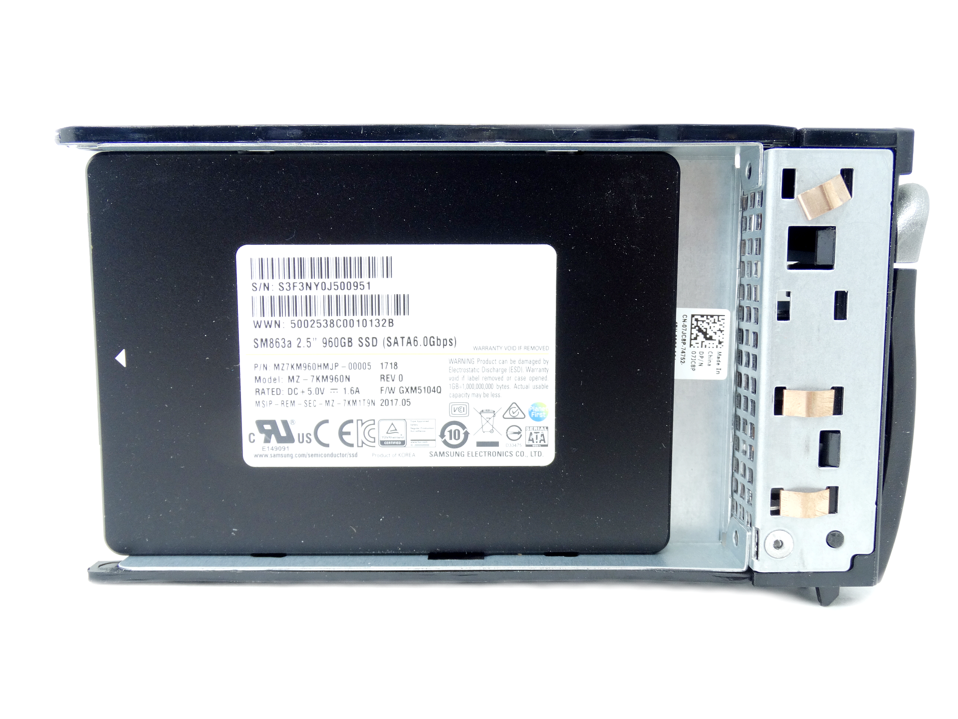 Samsung SM863a Enterprise 960GB 6GB/s SATA 2.5'' SSD Solid State Drive (MSIP-REM-SEC-MZ-7KM1T9N)