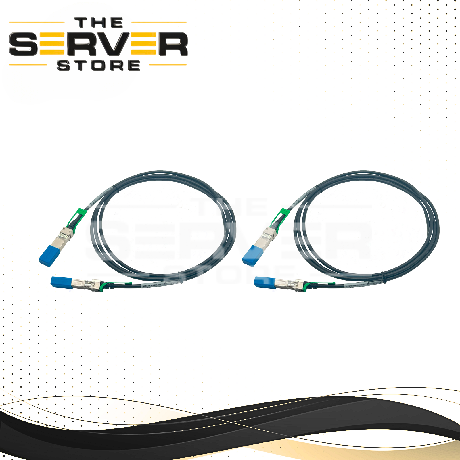 (LOT OF 2) Amphenol SFP+28Gb 2.5m(8.2ft) Passive Assembly Cable NDCCGF-0004
