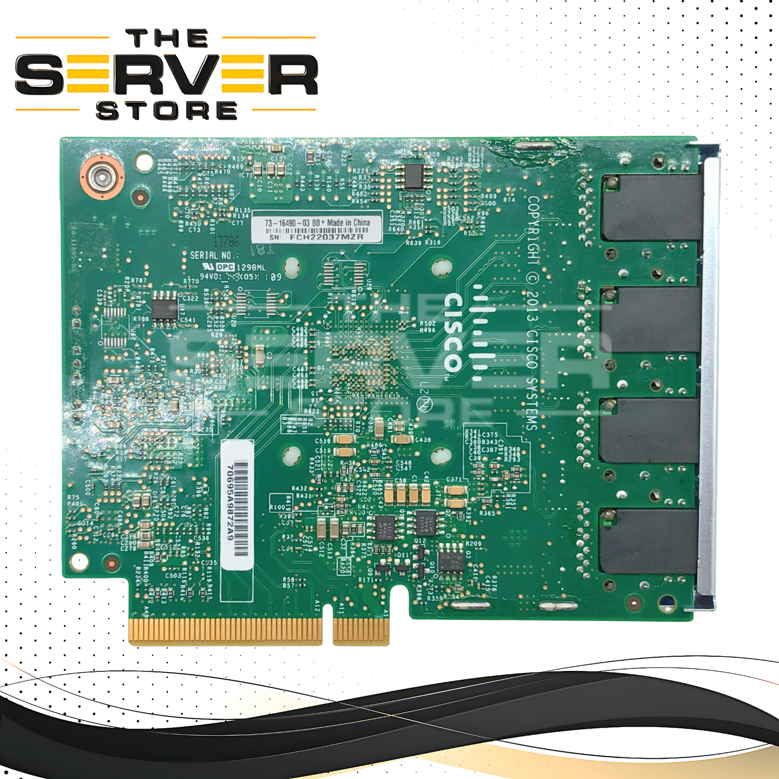 Cisco Intel I350 Quad-Port 1GbE RJ-45 MLOM (Modular LAN on Motherboard) Network Adapter. P/N: UCSC-MLOM-IRJ45.